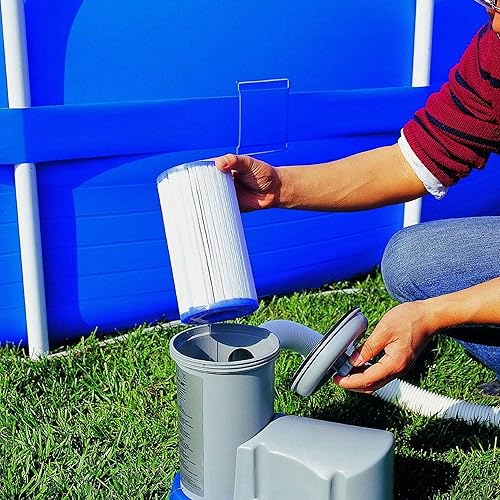 Miniatura 8 de Bestway 58095E - Cartucho de repuesto tipo IV o tipo B para bombas de filtro de 2500 galones por hora para mantener el agua de la piscina limpia y