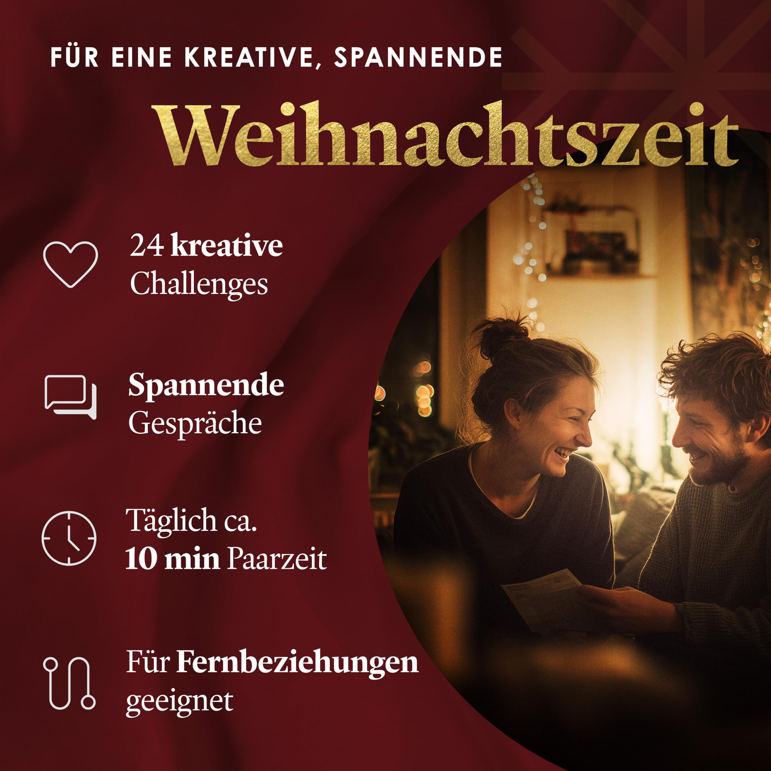 Adventskalender für Paare: Zeit für Abenteuer I Date Adventskalender 2025 für Pärchen I Duell Weihnachtskalender mit Partner Spiele für mehr Zweisamkeit I Geschenke für Partner