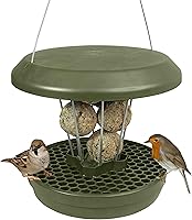 Vista 23 de SWISSINNO Comedero para pájaros – Comedero colgante para pájaros sin desorden para exteriores – Smart Birds Davos a prueba de derrames, cardenales