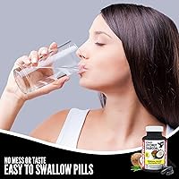 Vista 3 de Yerba Prima Carbón de coco activado, 60 cápsulas - Desintoxicación natural - Vegetariano, vegano, sin gluten, sin OMG