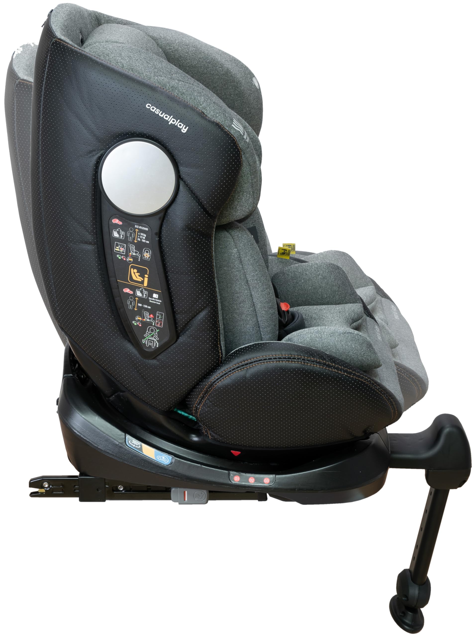 Siège auto Casualplay Revol XL I-SIZE 360° pivotant 0+/1/2/3 - LIGTH GREY