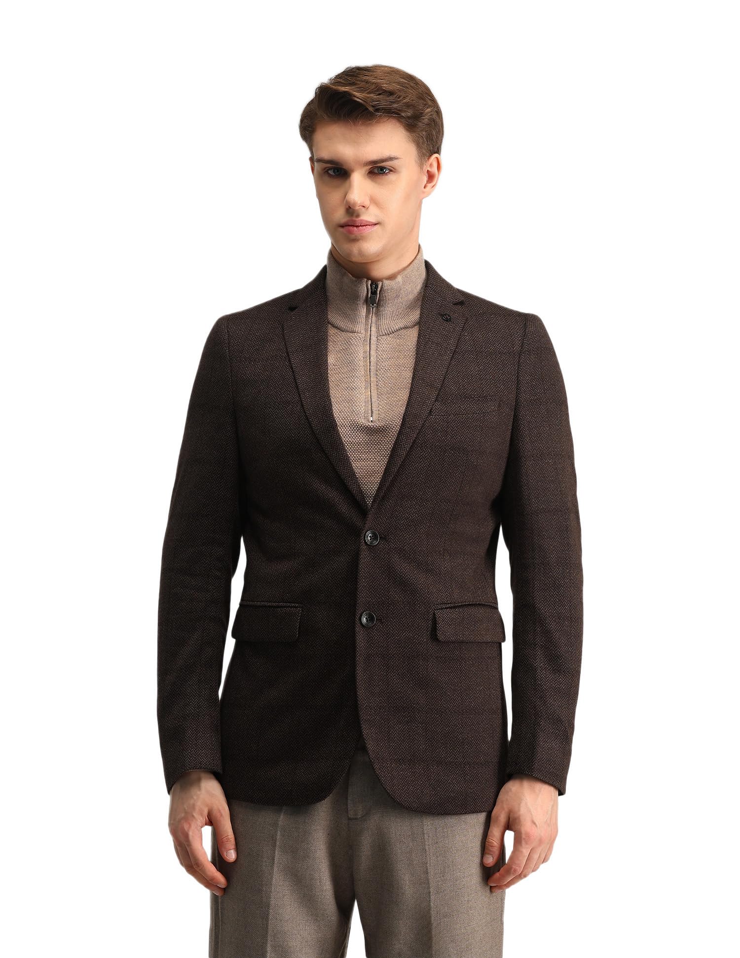 Men's Zero Calorie Slim Fit Herringbone Blazer