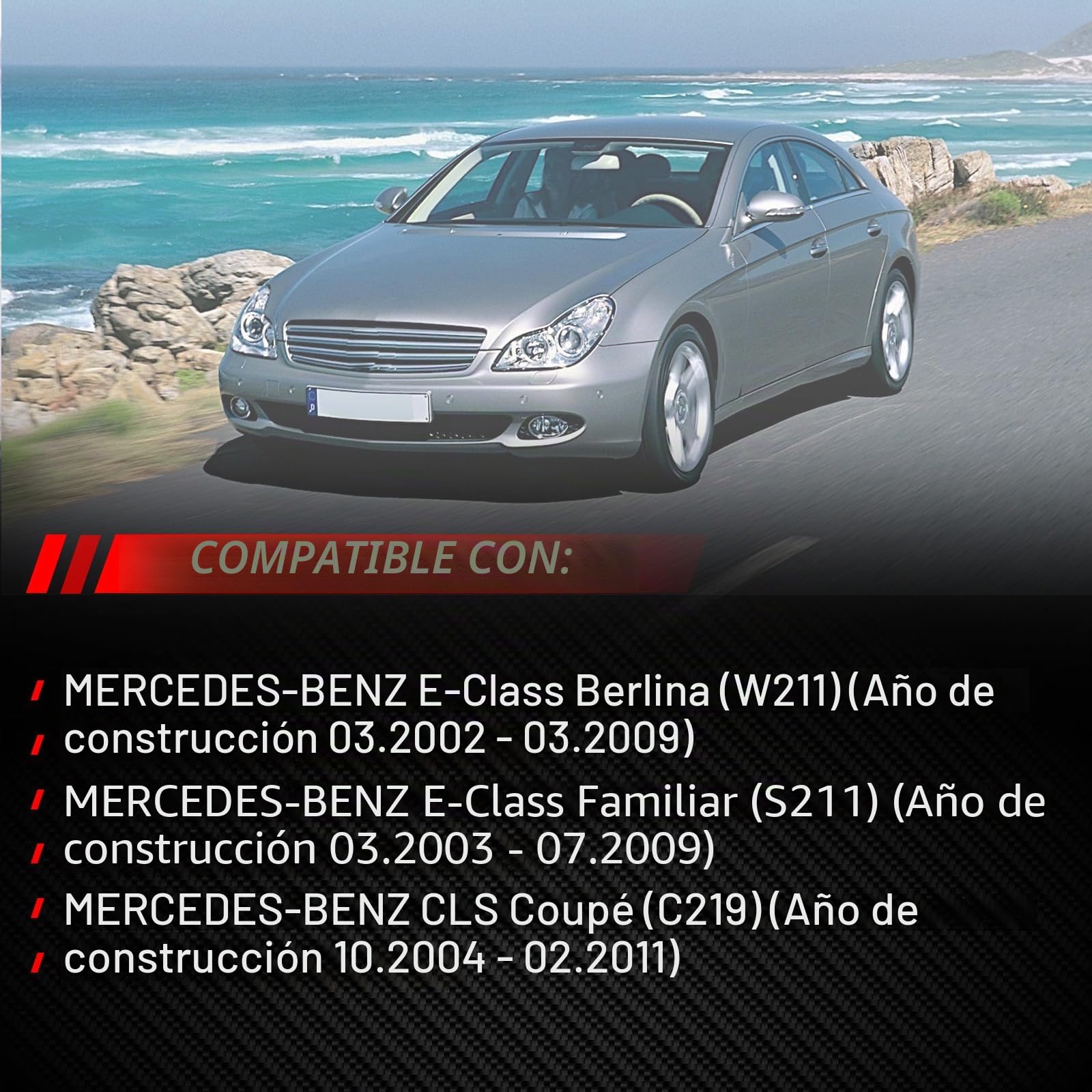 Amortiguador de suspensión neumática delantero derecho con ADS reemplazo para Mer ce-des Clase E W211 C217 S211 Clase CLS W219 Accesorios de coche Parte # 2193201213 2113205413 2113206013 2113209413