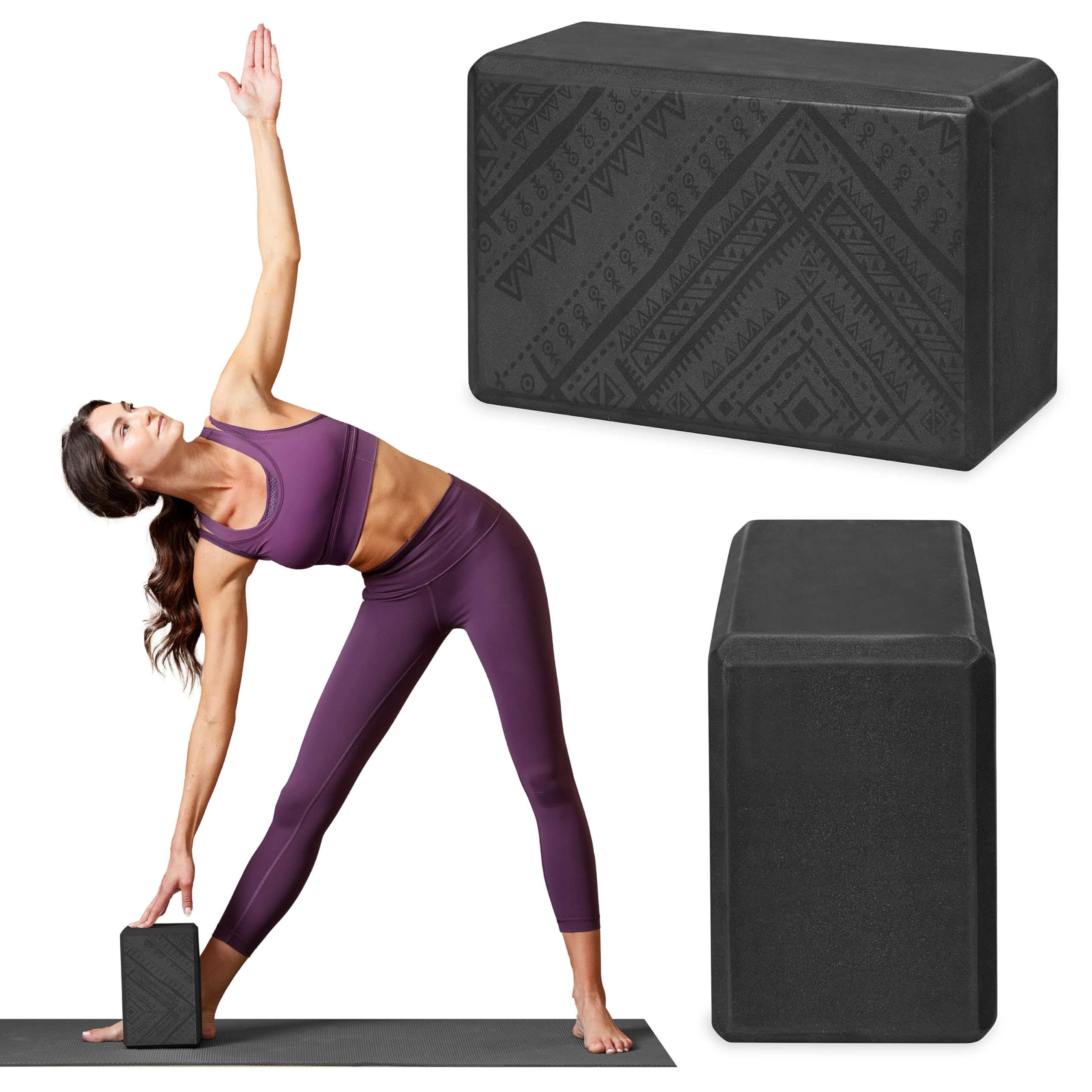 Gaiam Bloque de yoga – Espuma EVA sin látex – Superficie suave antides