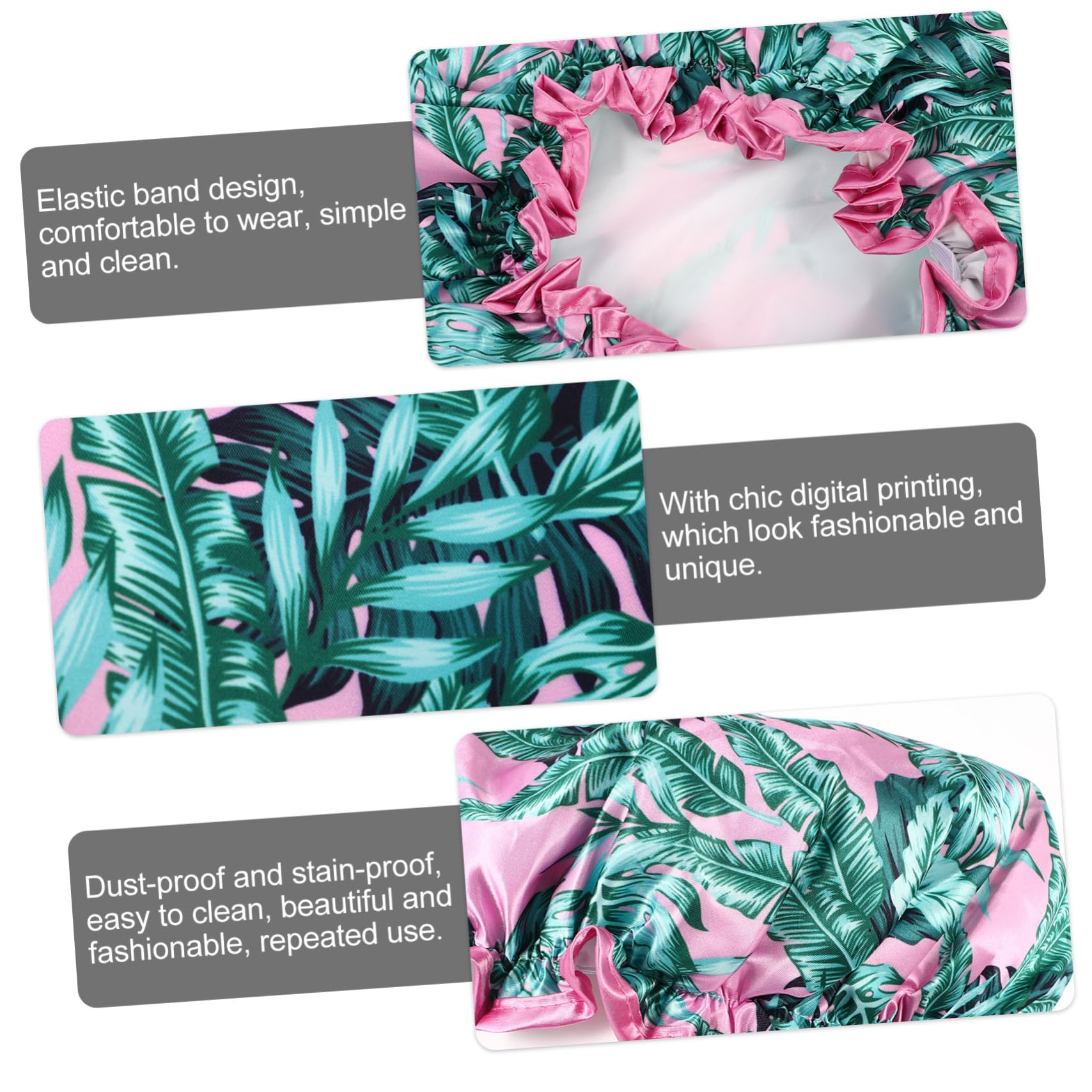 Alipis 9piezas Gorro De Reutilizable Protección Elástica Para Cabello Doble Diseño Para Baño y Maquillaje