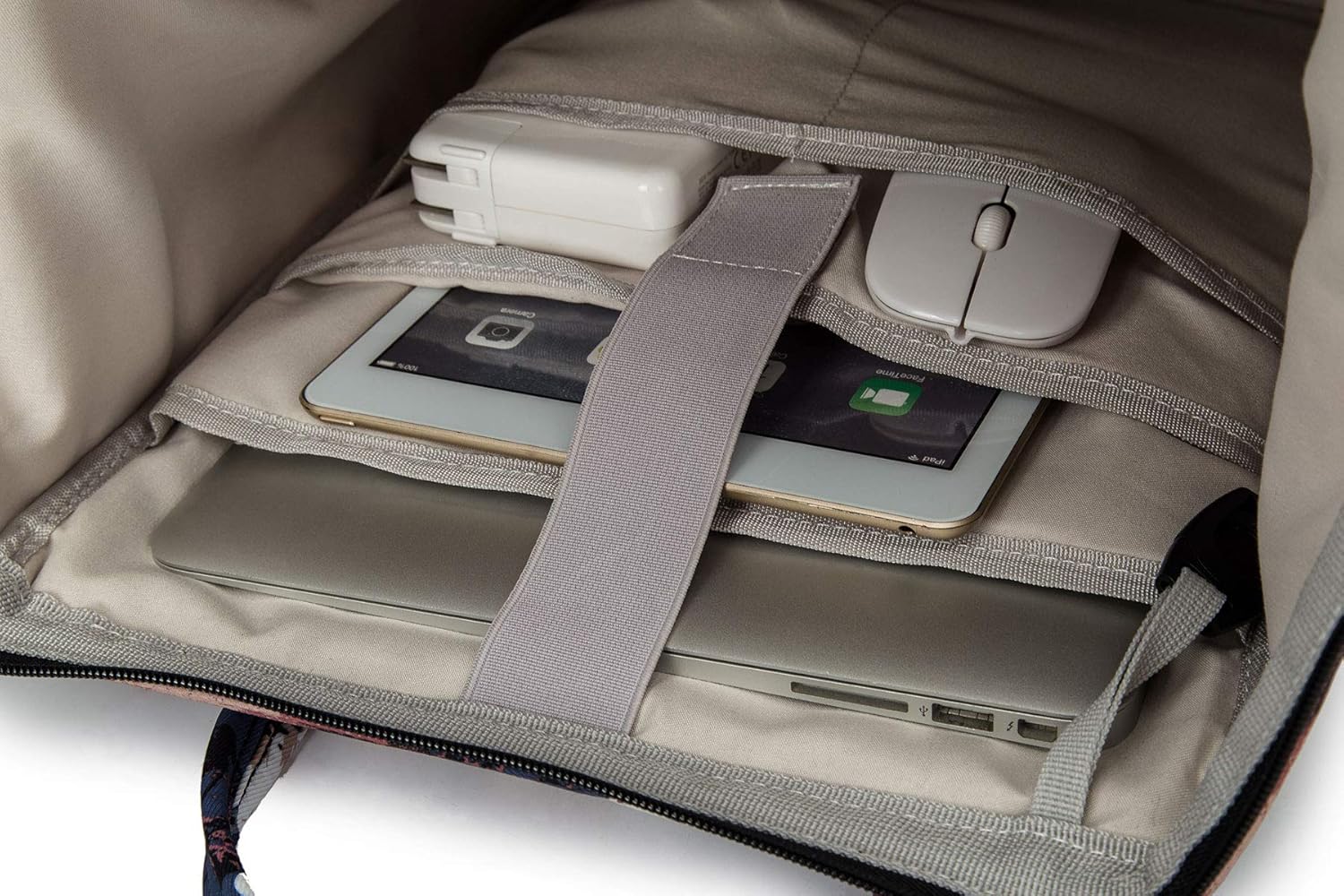 Kinmac Waterproof Laptop Backpack For Laptop Up to 15.6 Inch Men Women Travel Outdoor Backpack (Camellia) - Image 4