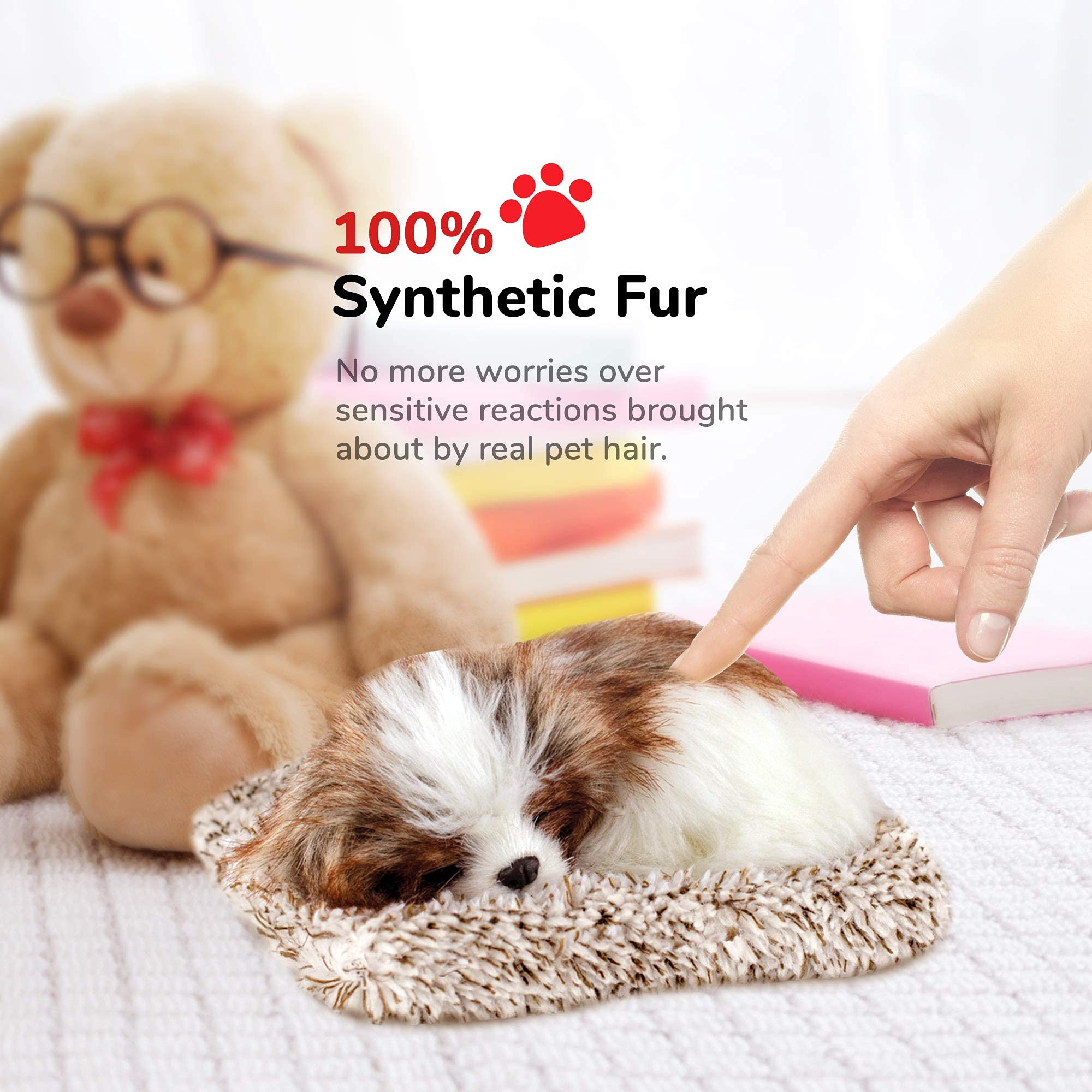 Perfect Petzzz Minis Shih Tzu, Realistic, Life-Like Stuffed Interactive Plush Toy, Electronic Pets, Companion Pet with 100% Handcrafted Synthetic Fur - Image 6
