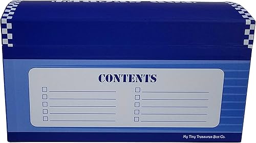 Miniatura 4 de Caja de cofre del tesoro, tamaño de escritorio azul de superhéroe