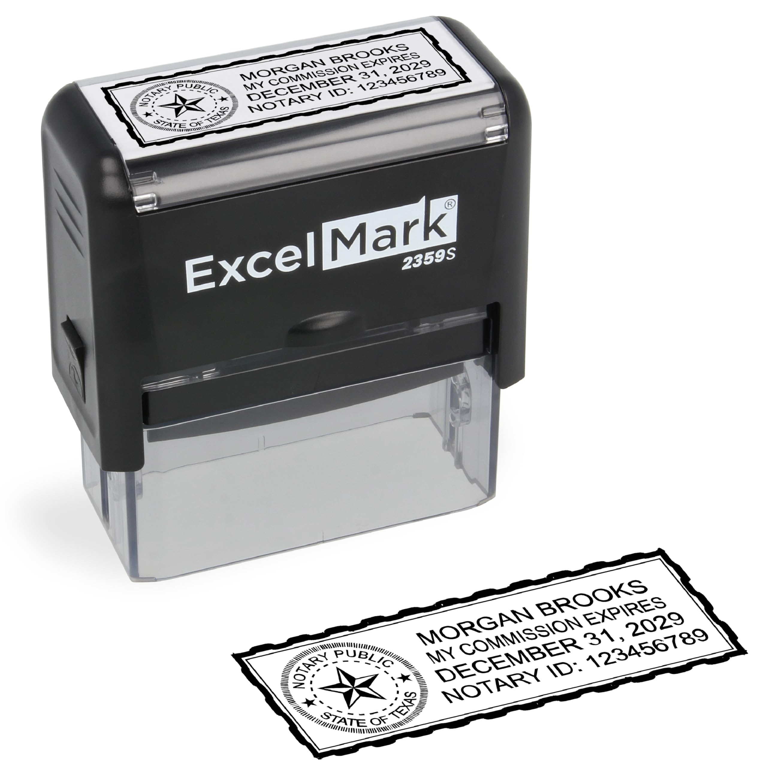 ExcelMark Notary Stamp for All 50 States - Official State Seal - Texas