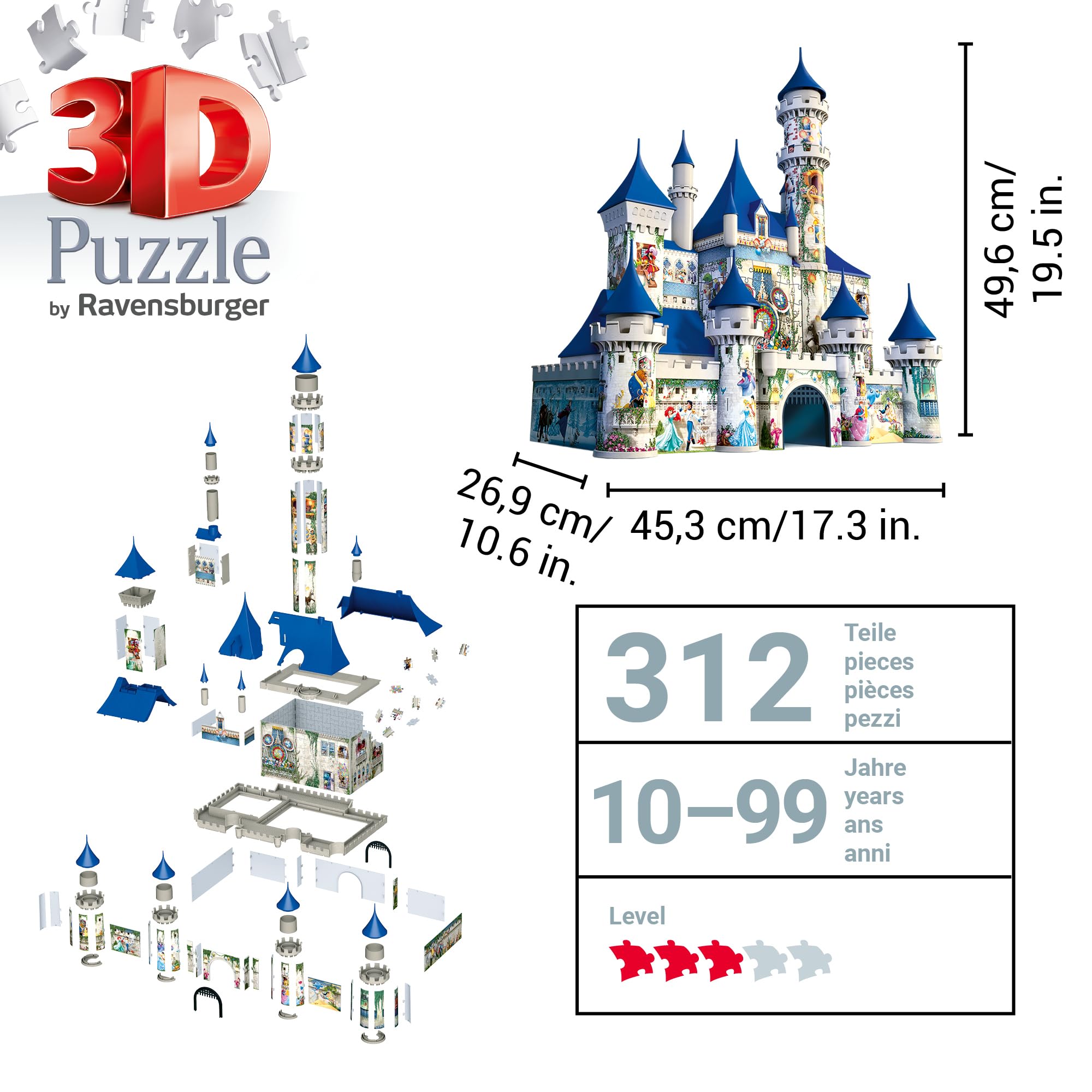 Ravensburger Puzzle Walt Disney Schloss 216 Teile