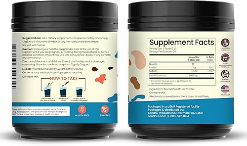 Miniatura 6 de Sandhu's Suplemento de limpieza intestinal de 15 días y calostro bovino puro en polvo para humanos, 30 porciones para mujeres y hombres, apoya el