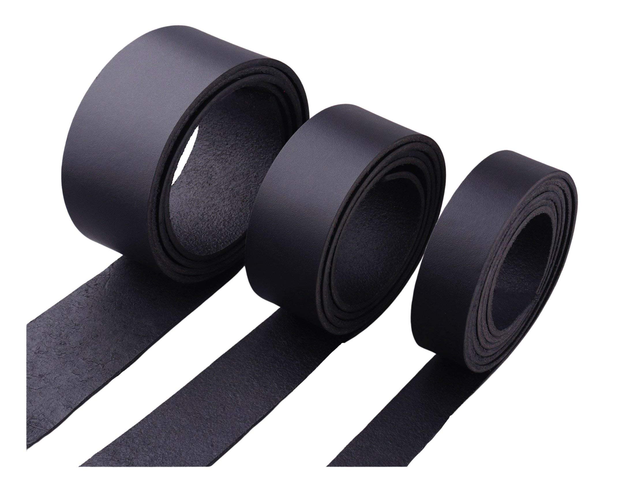 ELW Black Latigo Leather 9-10oz (3.6-4mm) Straps, Belts, Strips 3-1/2