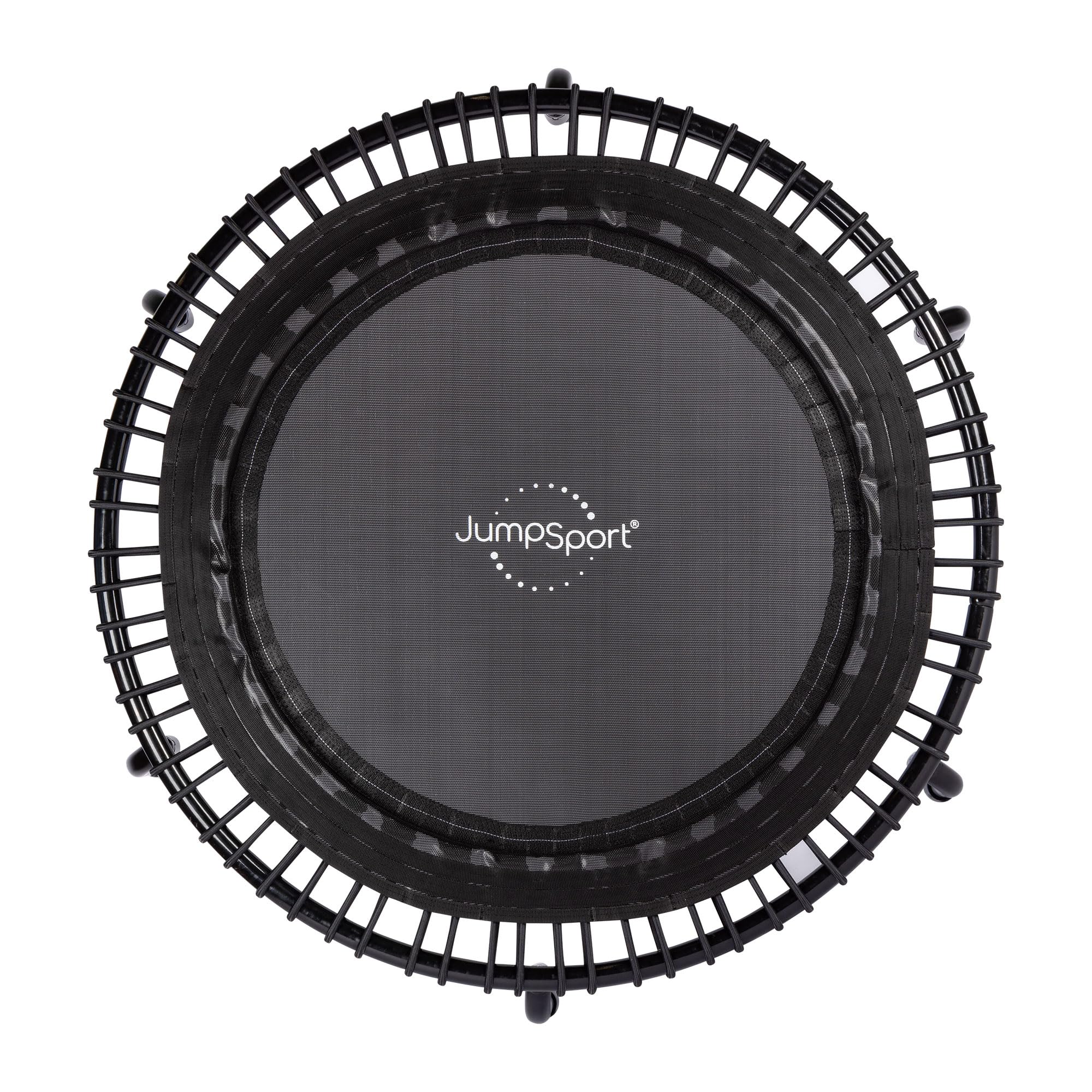 JumpSport 430 Home 44 Inch Low Impact Adult Mini Exercise Fitness Rebounder Trampoline with Streaming Videos and Workout DVDs, Black