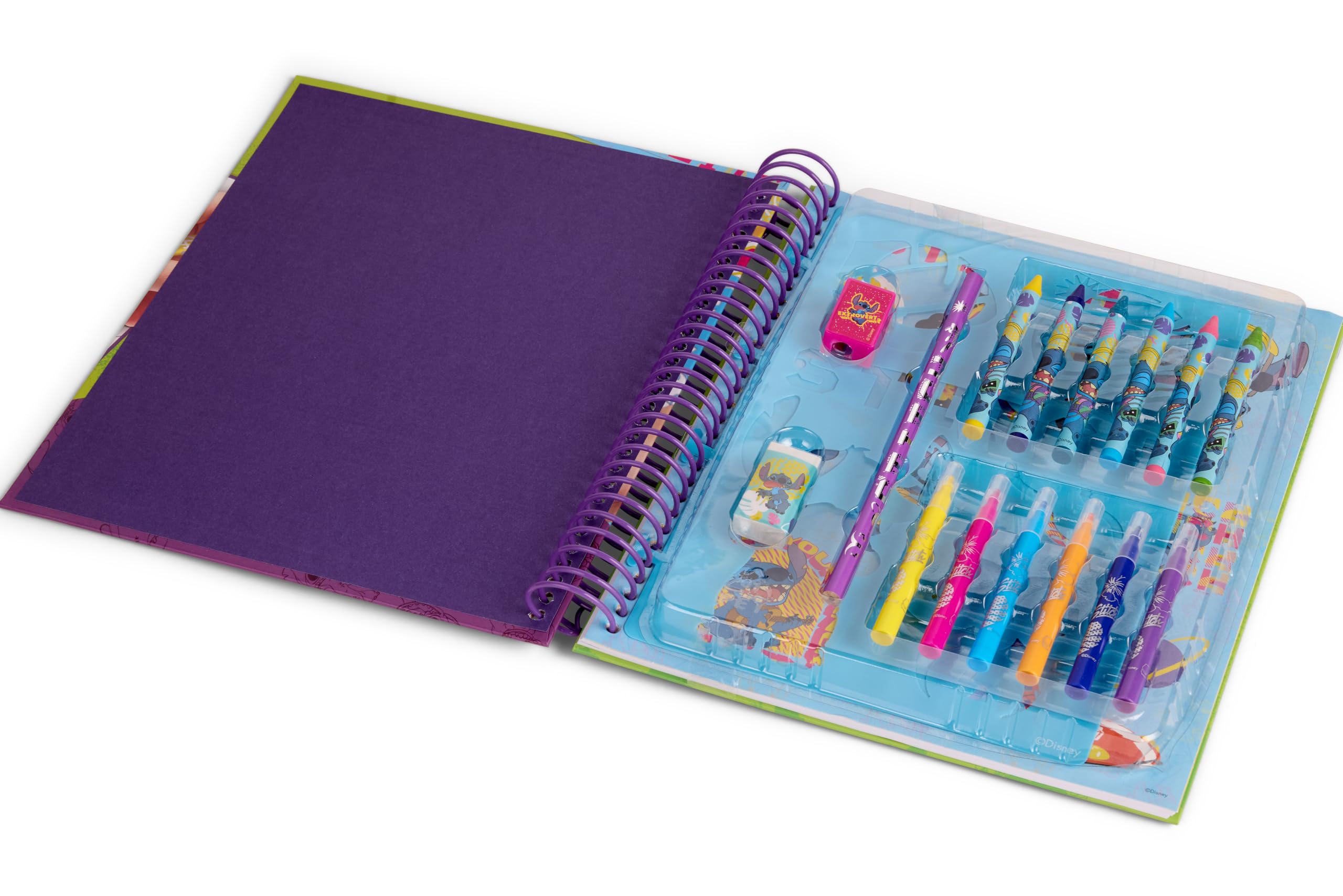 Canenco Disney Stitch, Stencil Book, Colouring and Activity Book for Children, Color & Create Colouring Book with Pens - Image 3