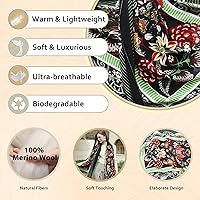 Vista 227 de DANA XU Manta de pashmina extragrande 100% de lana merina, bufanda de viaje, bufanda de cachemira para mujer, otoño e invierno, chal de gran