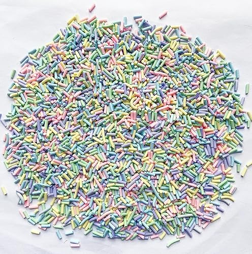 Miniatura 56 de EHOPE Gránulos falsos de polímero de 3.53 oz, chispas de resina sintética, gránulos de arcilla para resina, chispas de caramelo falso para arte