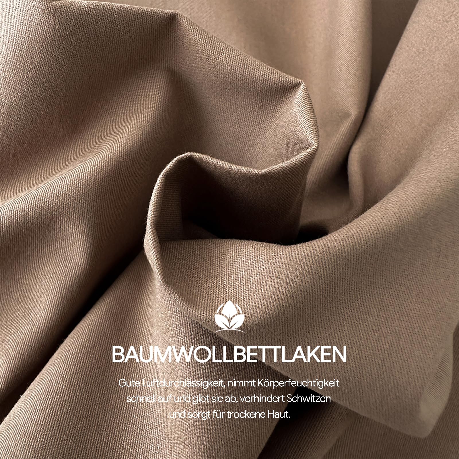 Bettlaken 245x250cm Grau | Baumwolle,Einfarbig,Extra großes Bettlaken,Ganzjahres,mit 2 x Baumwolle Kissenbezug von 50x75cm,knitterfrei