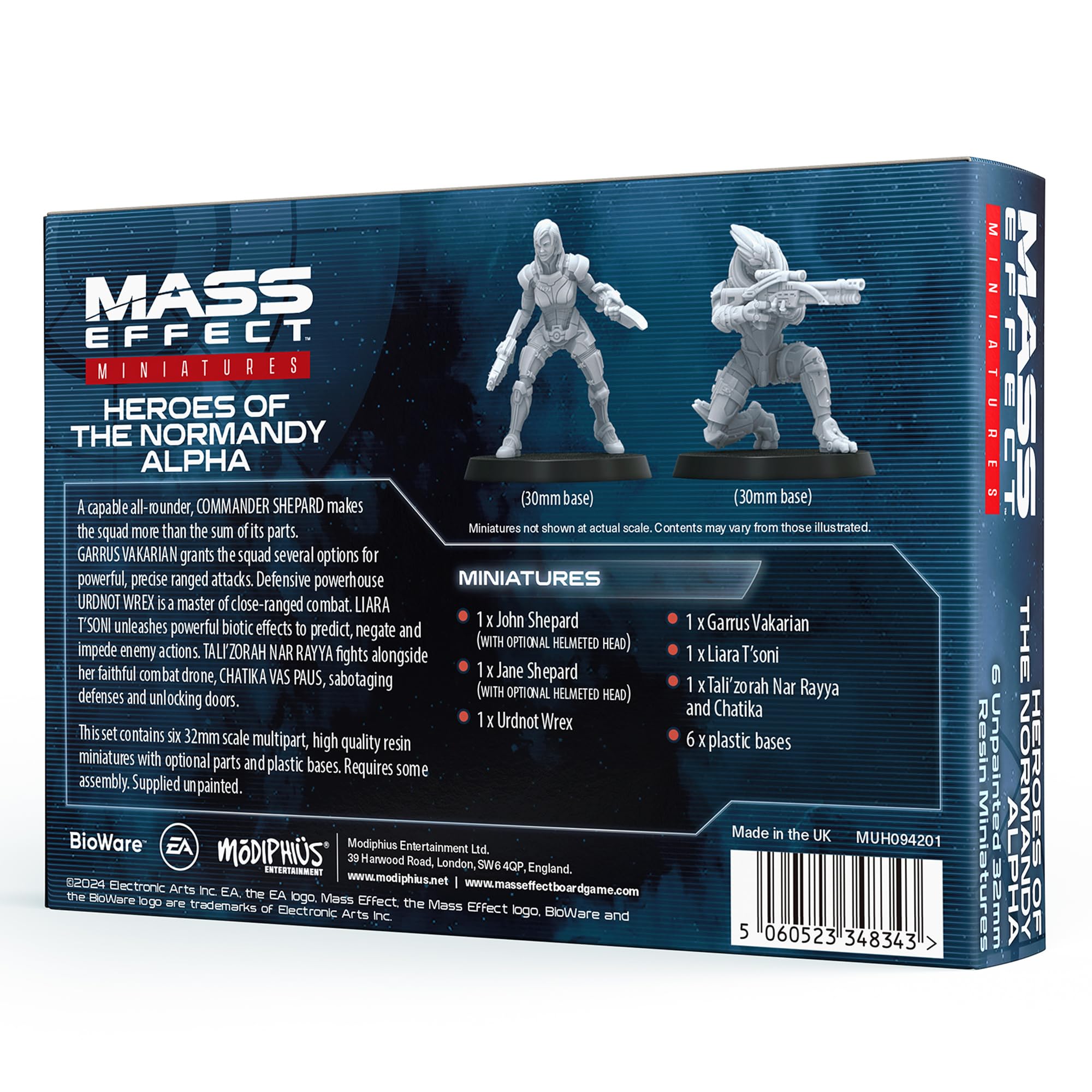 Mass Effect Heroes of the Normandy Alpha Resin Collectors - Juego en miniatura para coleccionistas - Mejora tu juego con miniaturas de mesa. A partir de 14 años, 1-4 jugadores, 45-90 minutos de tiempo