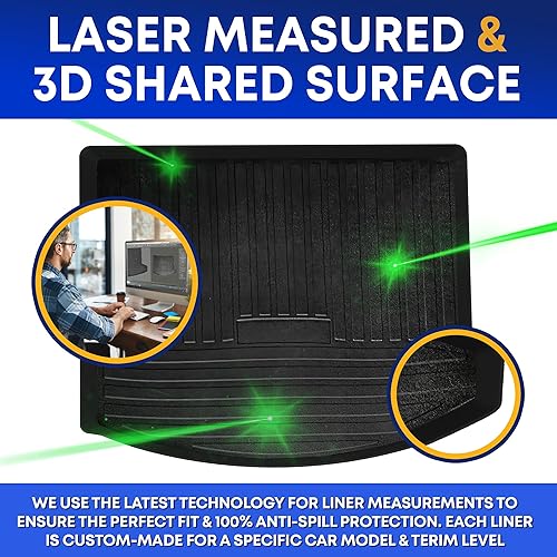 Miniatura 2 de Forro de carga prémium para Ford Escape 2013-2019 – 100% de protección, tapete de maletero de automóvil de ajuste personalizado, tapete de carga