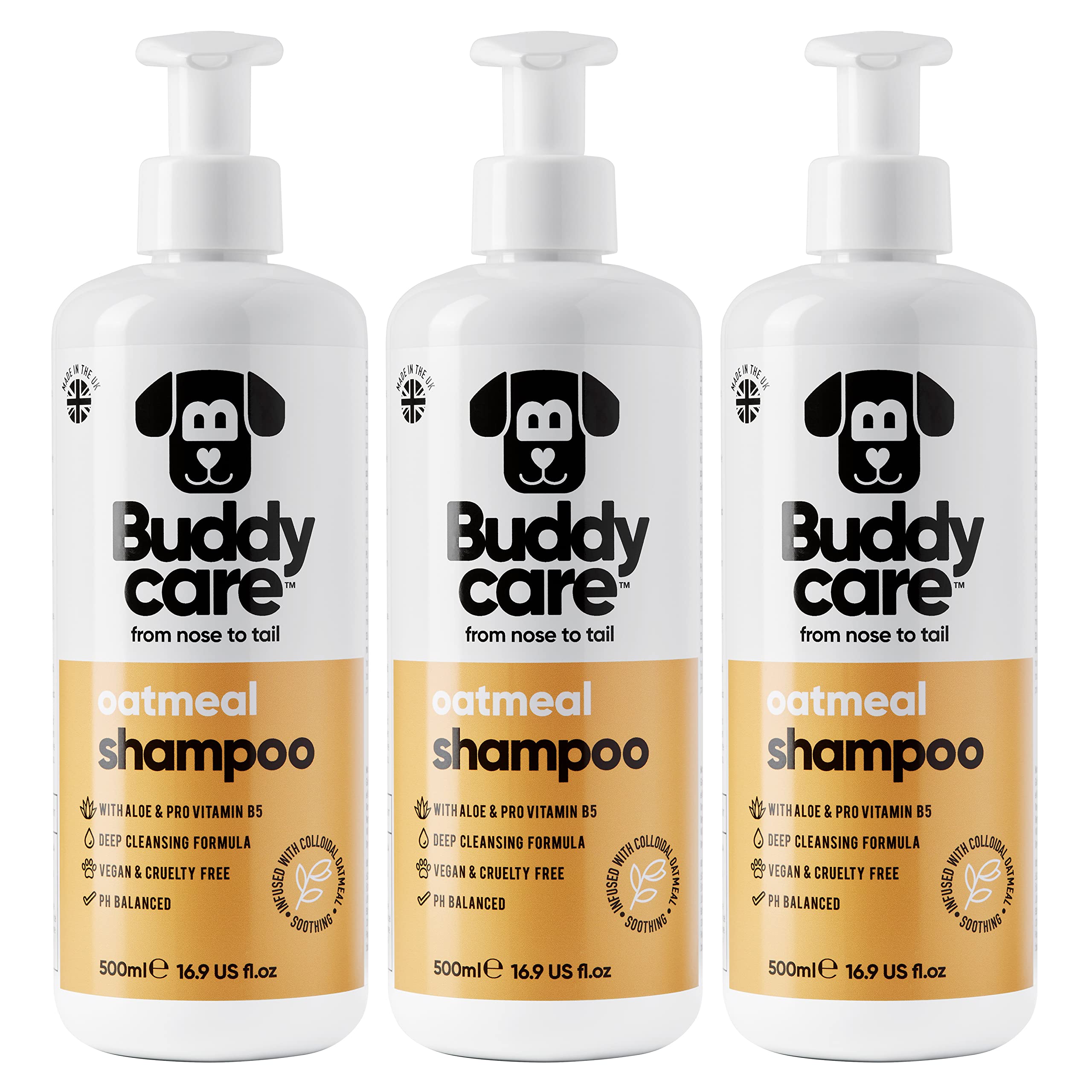 Buddycare Oatmeal Dog Shampoo for Smelly Dogs (16.90oz) - Hypoallergenic & Itch Relief Formula, Gentle on Sensitive Skin, Includes Dog Shampoo and Conditioner - Essential Dog Grooming Supplies — view 52