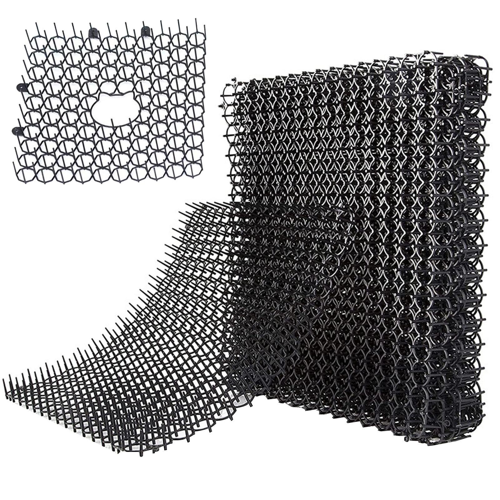 12 Stück Katzenkotmatte Mit Spikes – Katzenabweisende Matte Für Den Innenbereich – 12 Stück Tierabwehrmatte Für Die Landschaftsgestaltung – Kätzchen-Anti-Sprung-Pad Zum Trimmen Von Garten-Matten
