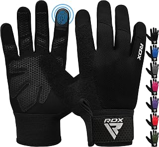 RDX Weight Lifting Gloves Gym Workout, Full Finger Touch Screen, Breathable Anti Slip Padded Palm Protection, Fitness Strength Training Powerlifting HIIT WOD Exercise, Men Women Home Gym Cycling