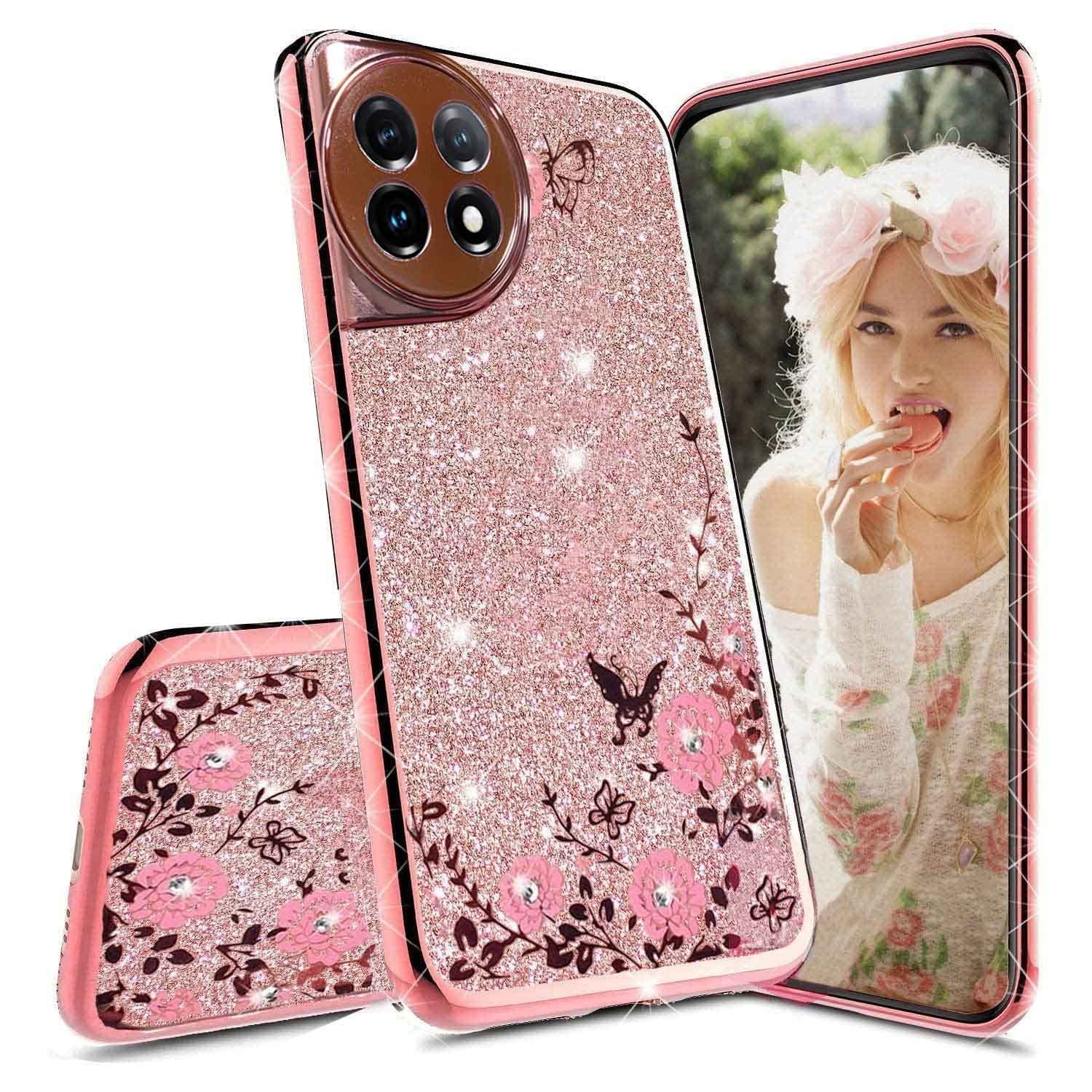 KC Back Cover for Oneplus 11 5G, Crystals Side Glitter Auora Paper Bling Side 2 in 1 Soft Silicone Transparent Camera Protection Case (Rose Gold Pink) (B0C3XR5JV8) Amazon Price History, Amazon Price Tracker