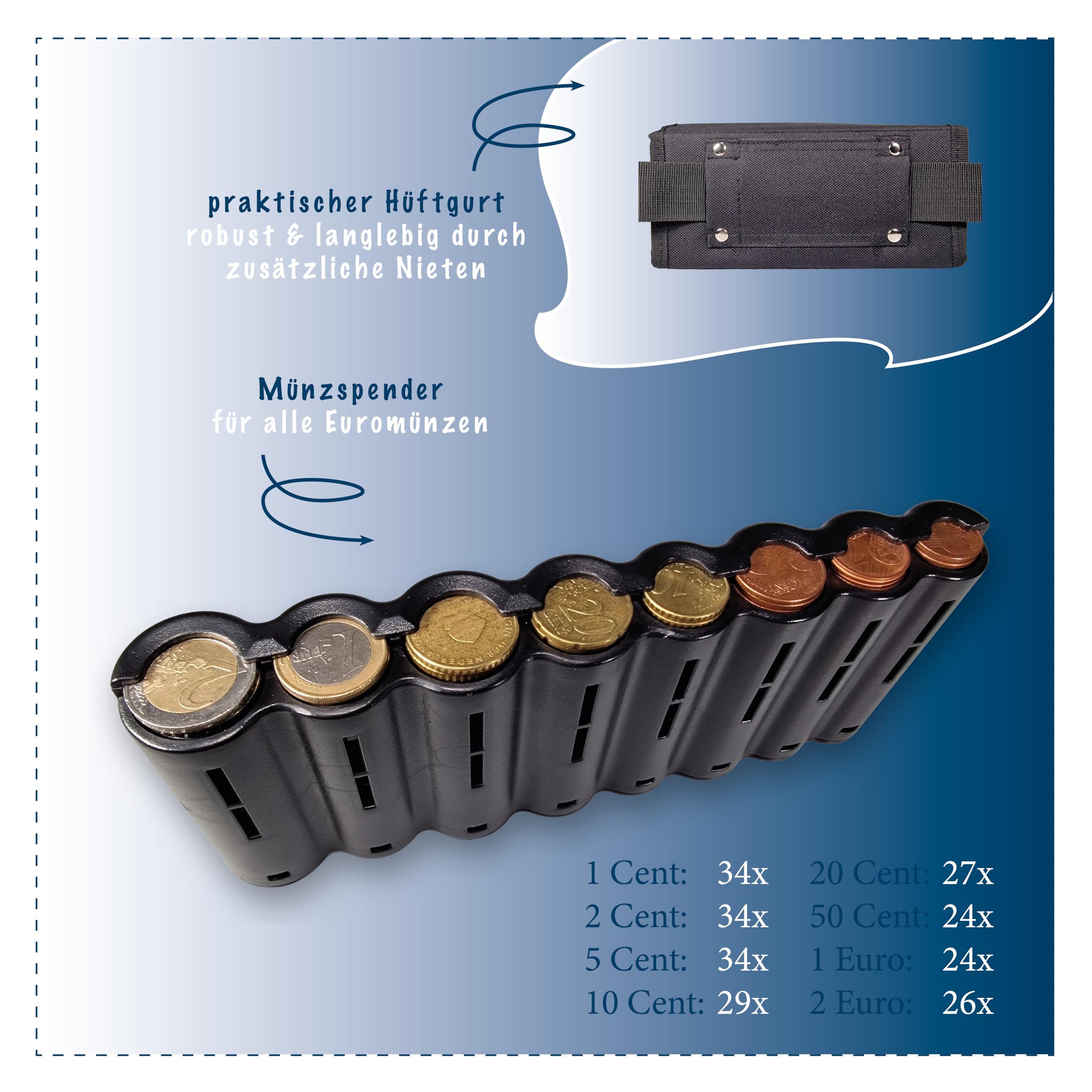 Effektivo 10575 Portfel Kelnerski, Czarny, 95 x 205 x 65 mm