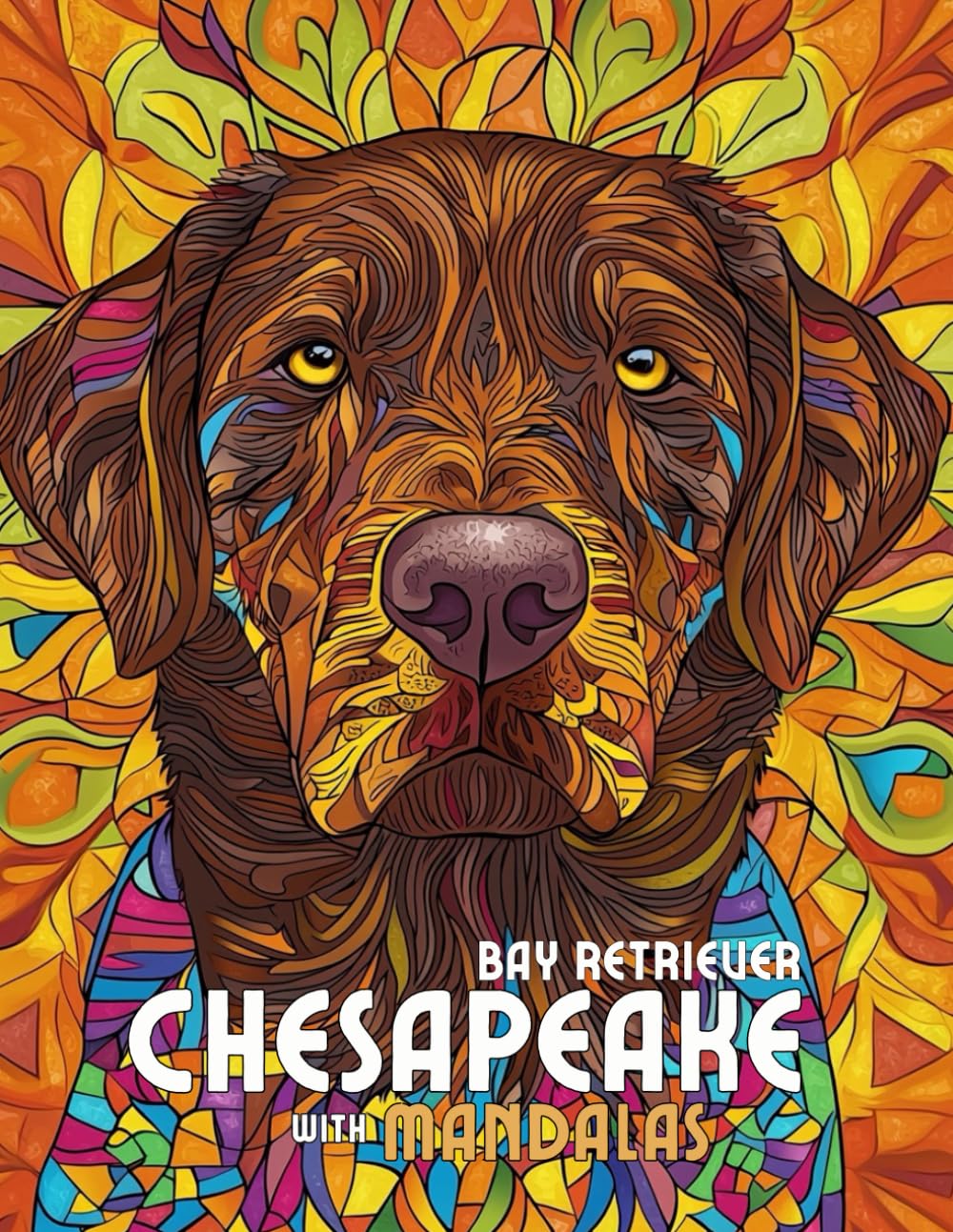 Chesapeake Bay Retriever with Mandalas: Mandala Patterns of Amazing Dogs and Puppies Breeds For Mindfulness, Relaxation And Stress Relief