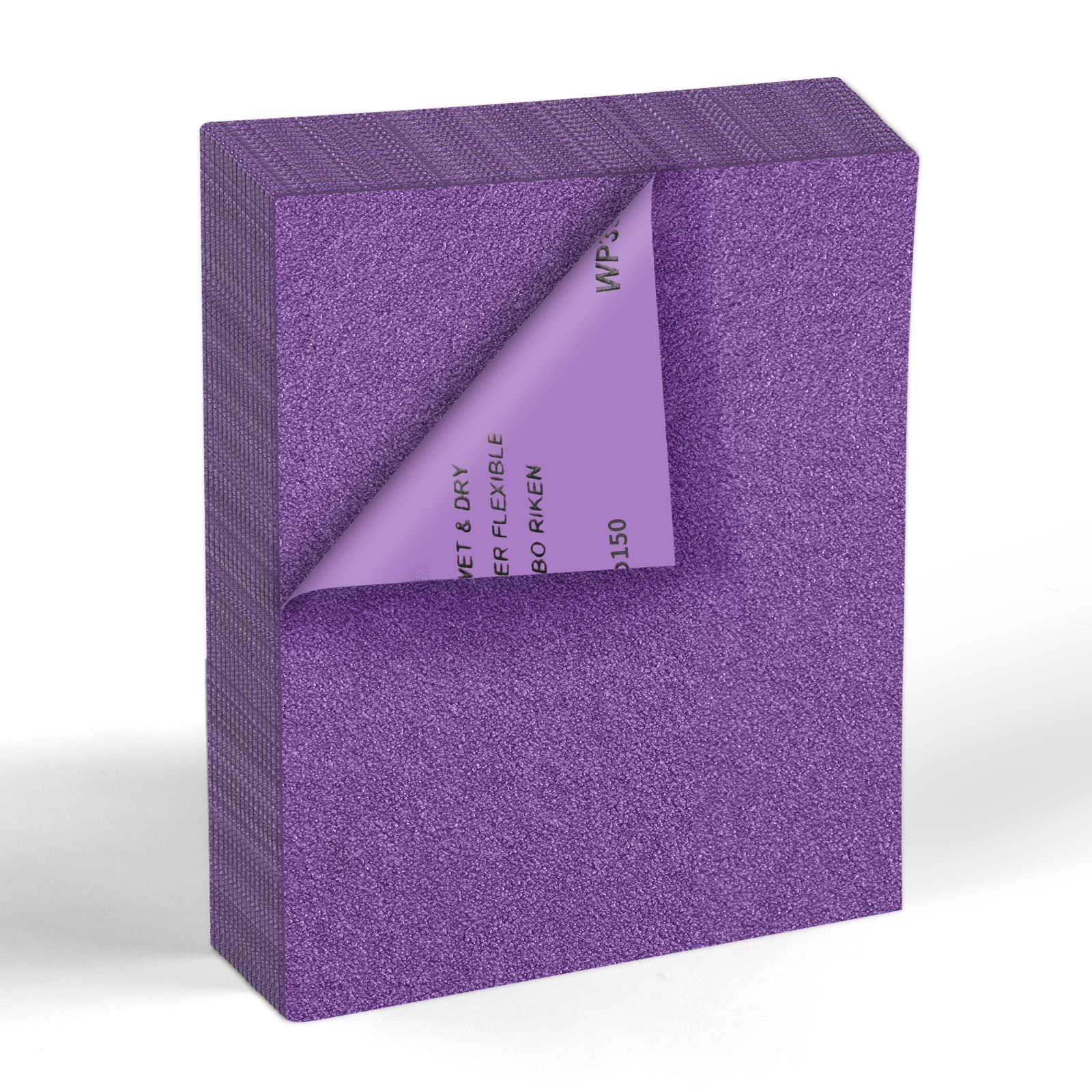 MAXMAN 150 Grit Sandpaper 20 PCS, Wet Dry Sandpaper Sheets 9 x 11 Inch, Sand Paper for Wood Furniture, White Fused Alumina Abrasive Sanding Paper for Metal, Drywall, Automotive Polishing, Purple