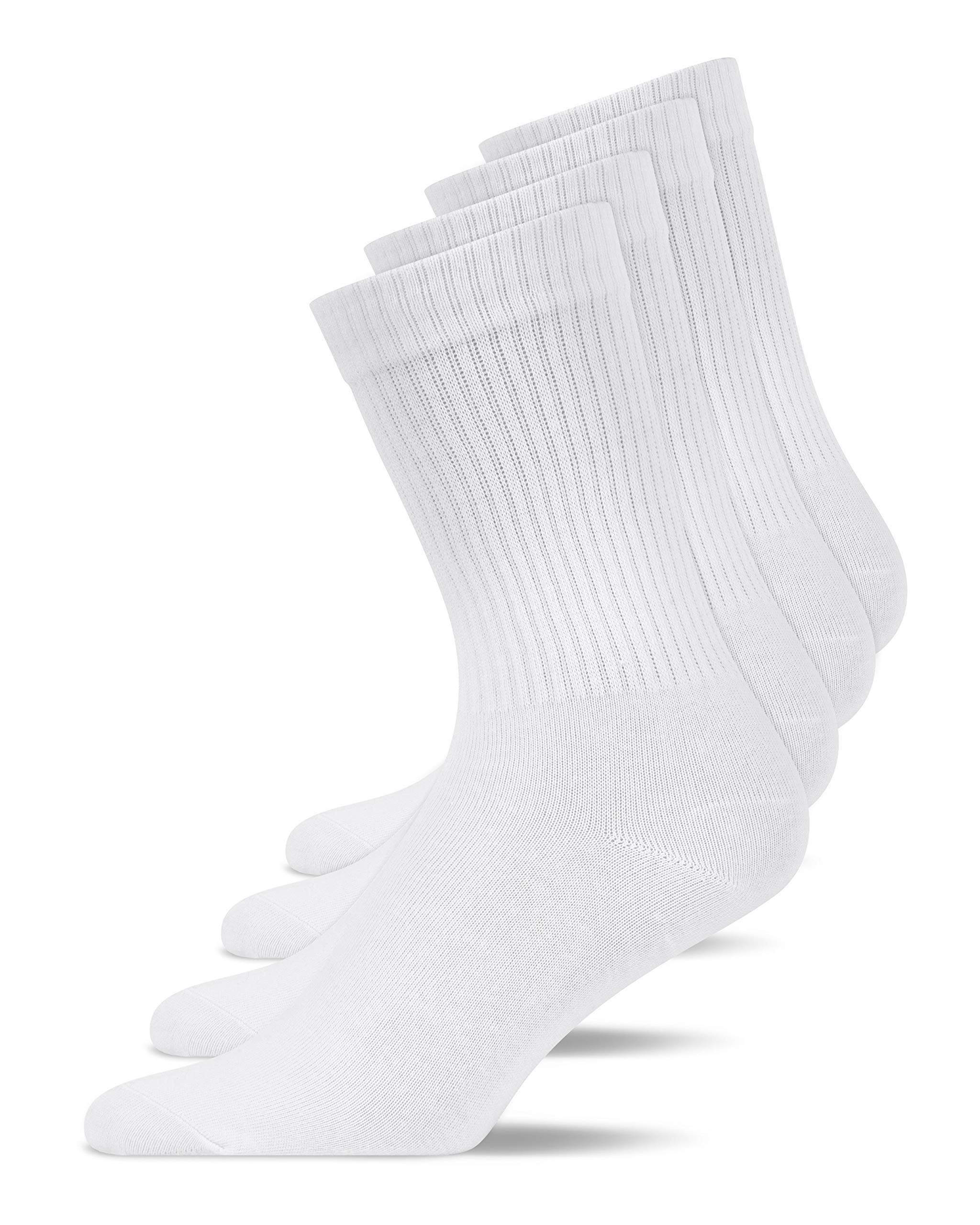 Snocks 4 Paia di Calze Spugna Uomo & Donna in Cotone Organico - Calze Uomo e Donna Sportivi Taglia 35-50 - Calzini Tennis Uomo Adatto ad Ogni Scarpe e ad Ogni Stile - Calze Palestra, Crossfit, Basket