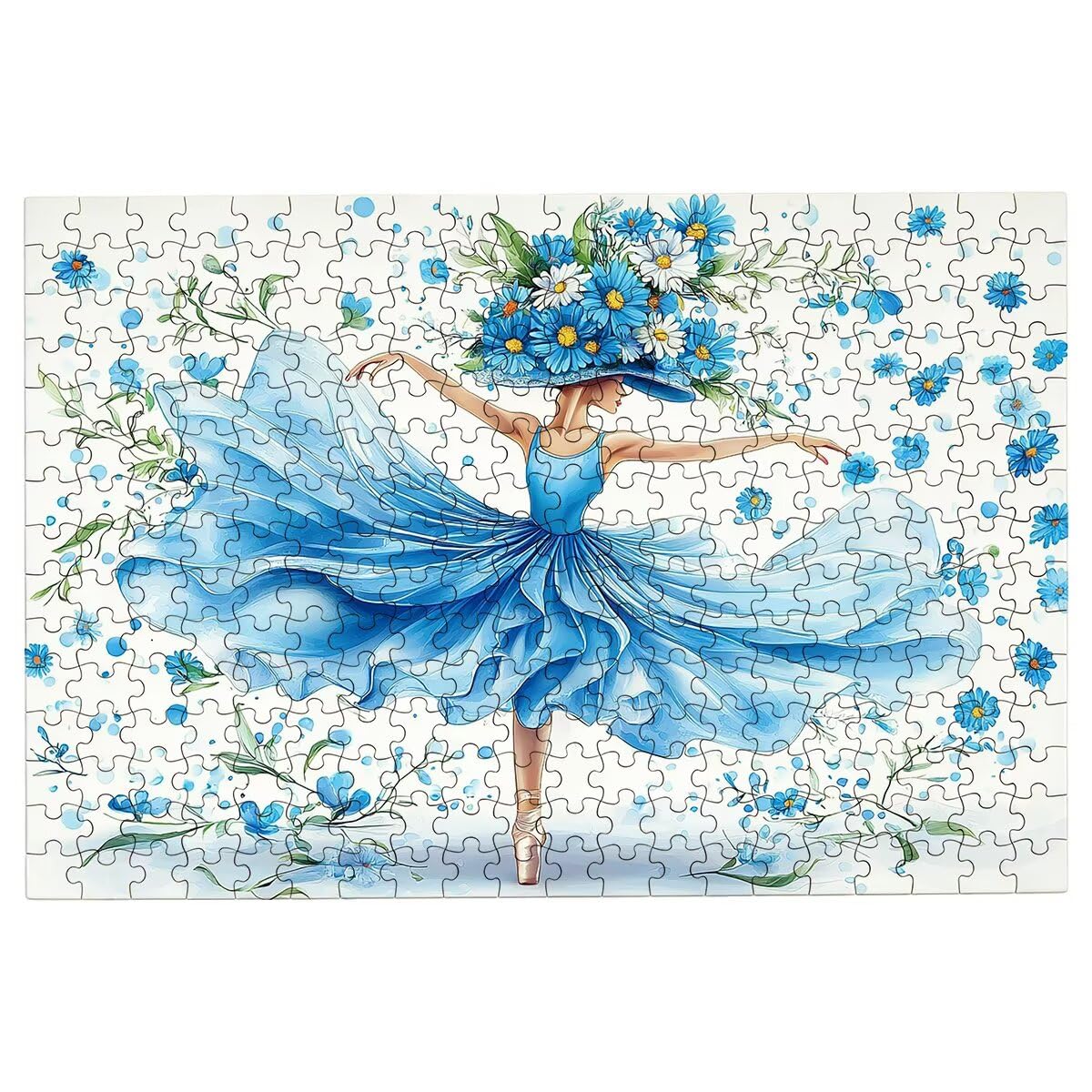 Puzzle 5000 sztuk dla dorosłych balet, puzzle kwiat, puzzle 5000 sztuk dla dorosłych, drewniane puzzle z pudełkiem na prezent rozmiar 156 x 105 cm, wyzwanie puzzle dla całej rodziny, prezent dla