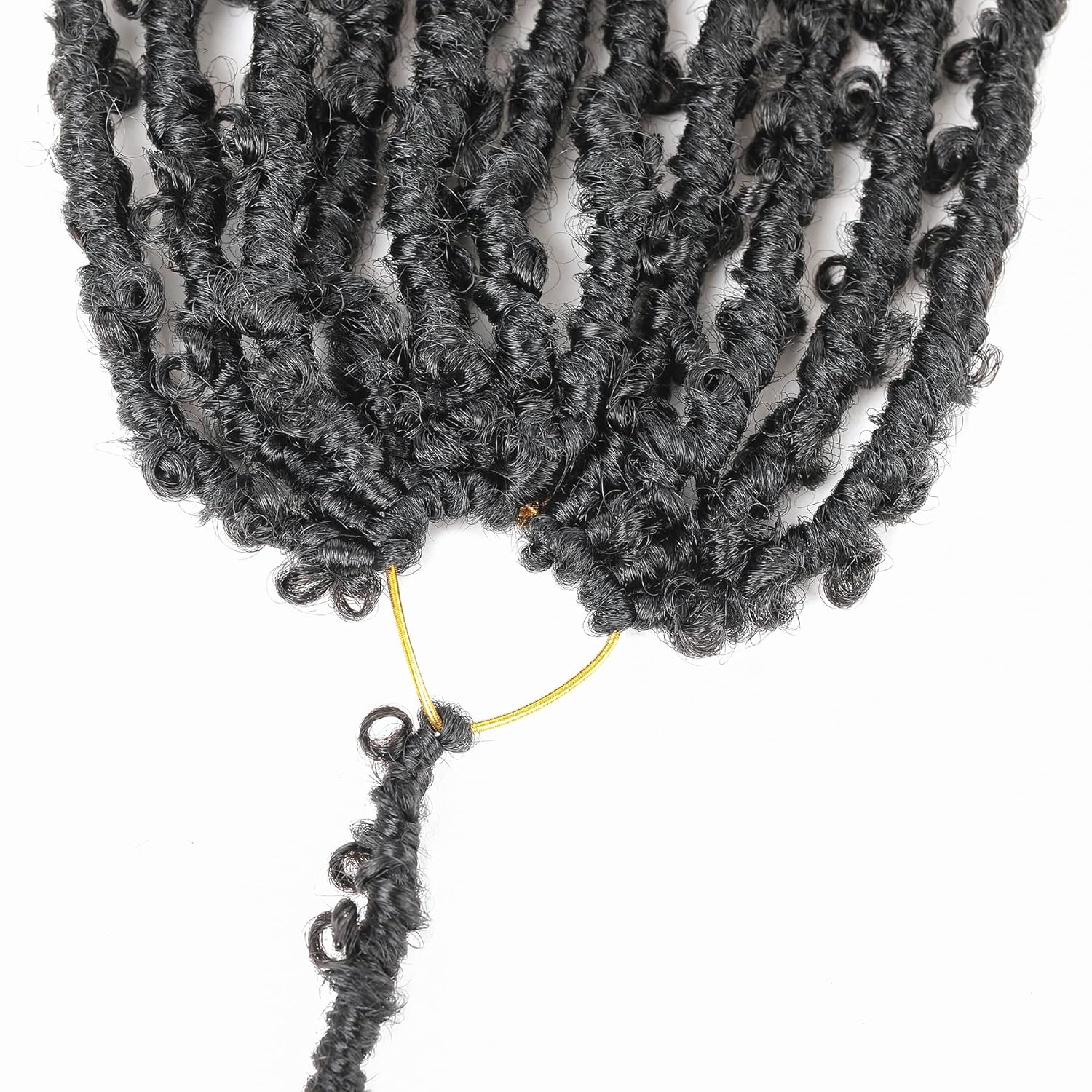 Butterfly Locs Crochet Hair With Goddess Locs Curly Ends Distressed Faux Locs Synthetic Soft Locs Hair Extensions (14 Inch, 6packs,2#)