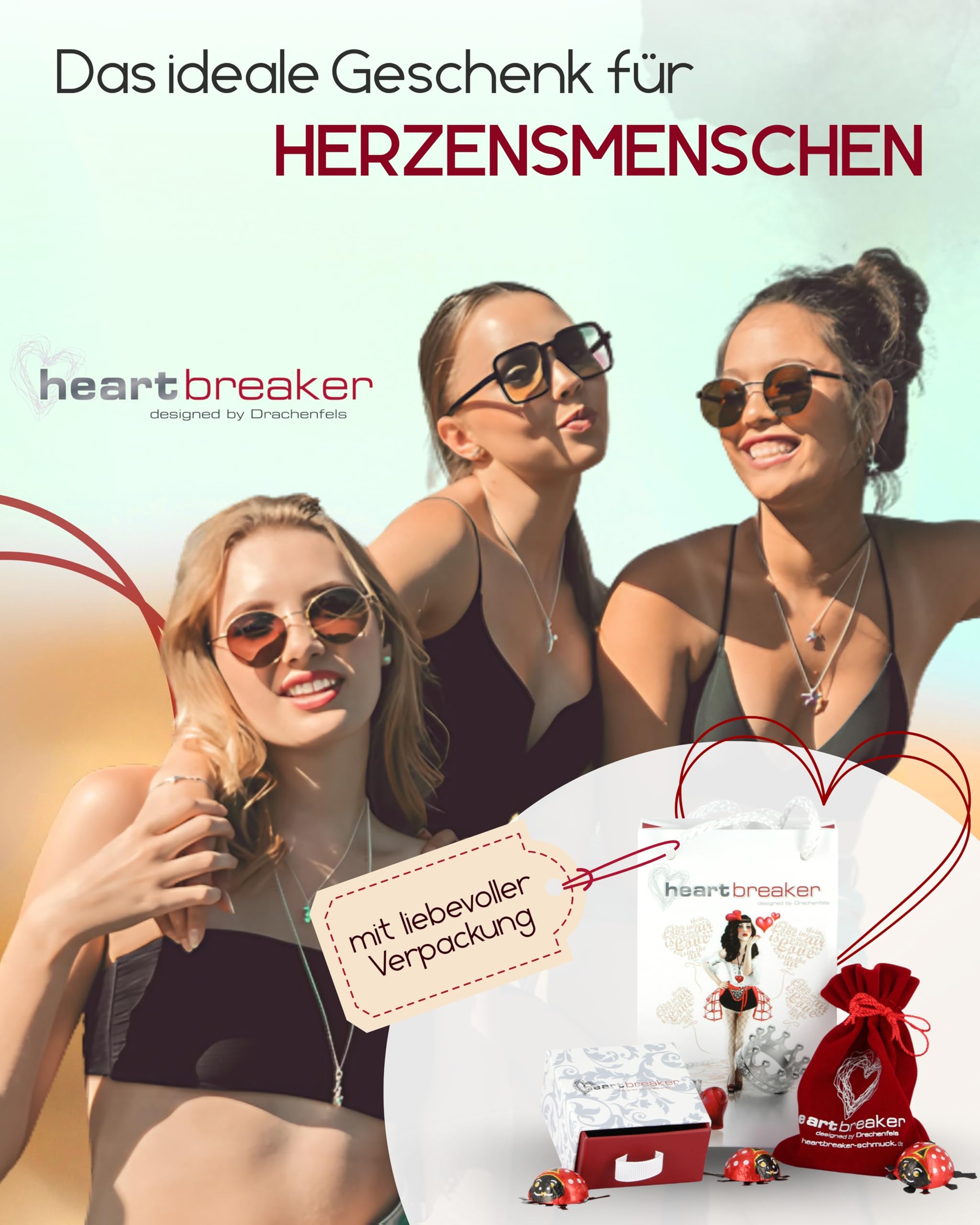 Heartbreaker "Crown of my Heart" Ohrringe Herz I Edler Schmuck aus 925 Sterling Silber I Nickelfreie Herz-Ohrstecker inkl. Verpackung I In Goldschmiedequalität gefertigt I LD LP 23 RM