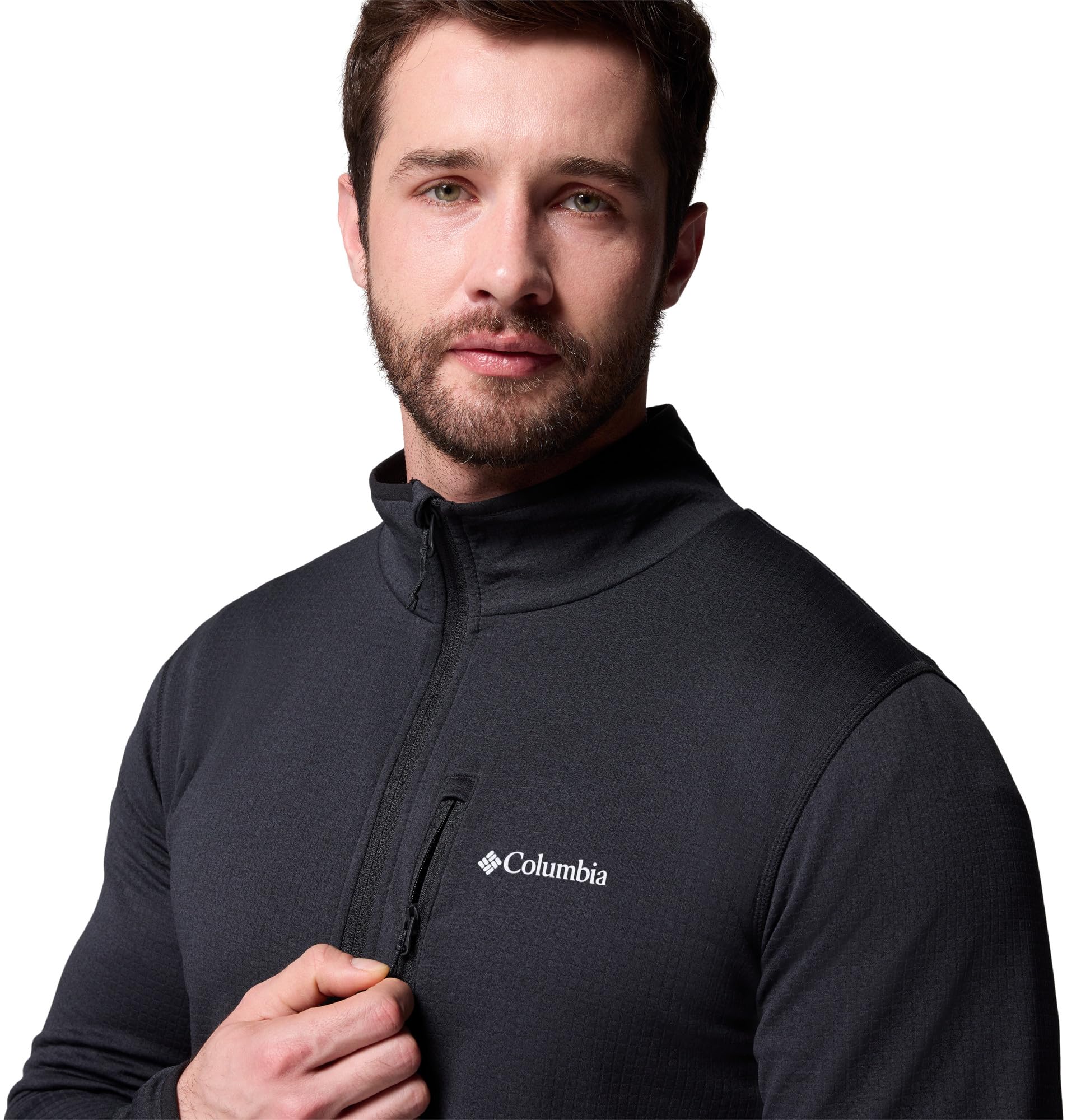 Columbia Kurtka polarowa z zamkiem błyskawicznym Mężczyźni Essential Hike Grid Fleece Full Zip
