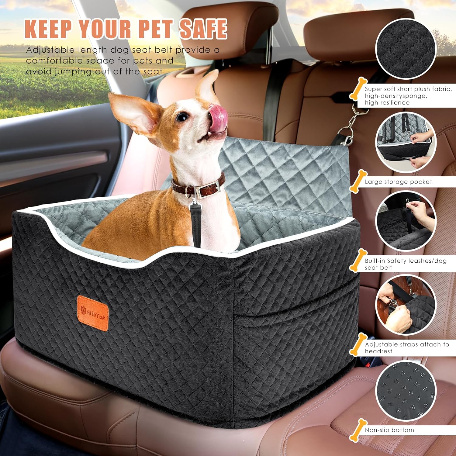 Ultimate Comfort on the Go: Memory Foam Booster Dog Car Seat Review