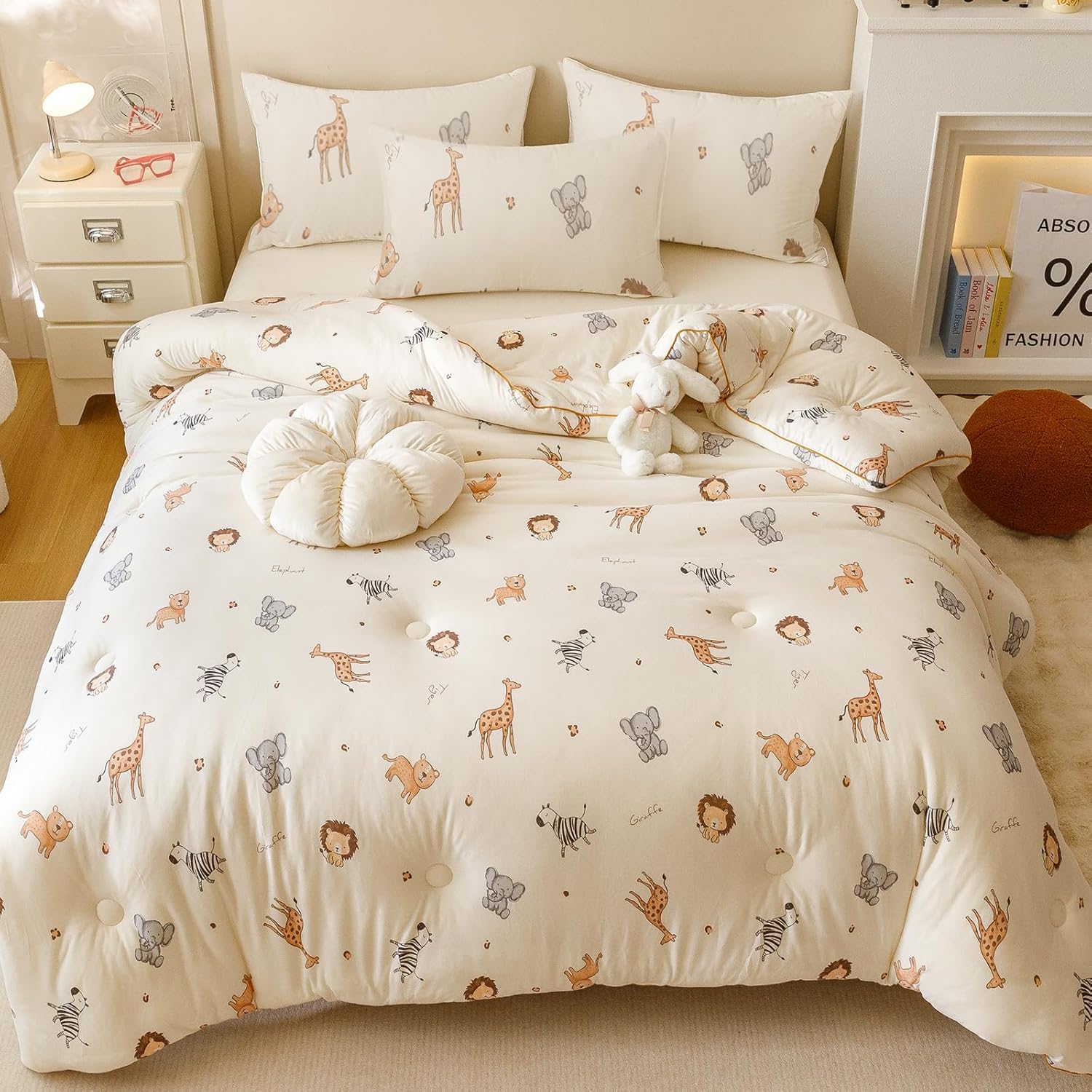 MorroMorn Super Soft Comforter Twin, 3 PCS Twin Bedding Sets – Thick Fluffy Comforter with 2 Pillowcases Neutral for Girls Boys Kids Baby, Lightweight Warm Cozy for Fall Winter (Cute Animals) MorroMorn Super Soft Comforter Twin, 3 PCS Twin Bedding Sets – Thick Fluffy Comforter with 2 Pillowcases Neutral for Girls Boys Kids Baby, Lightweight Warm Cozy for Fall Winter (Cute Animals)