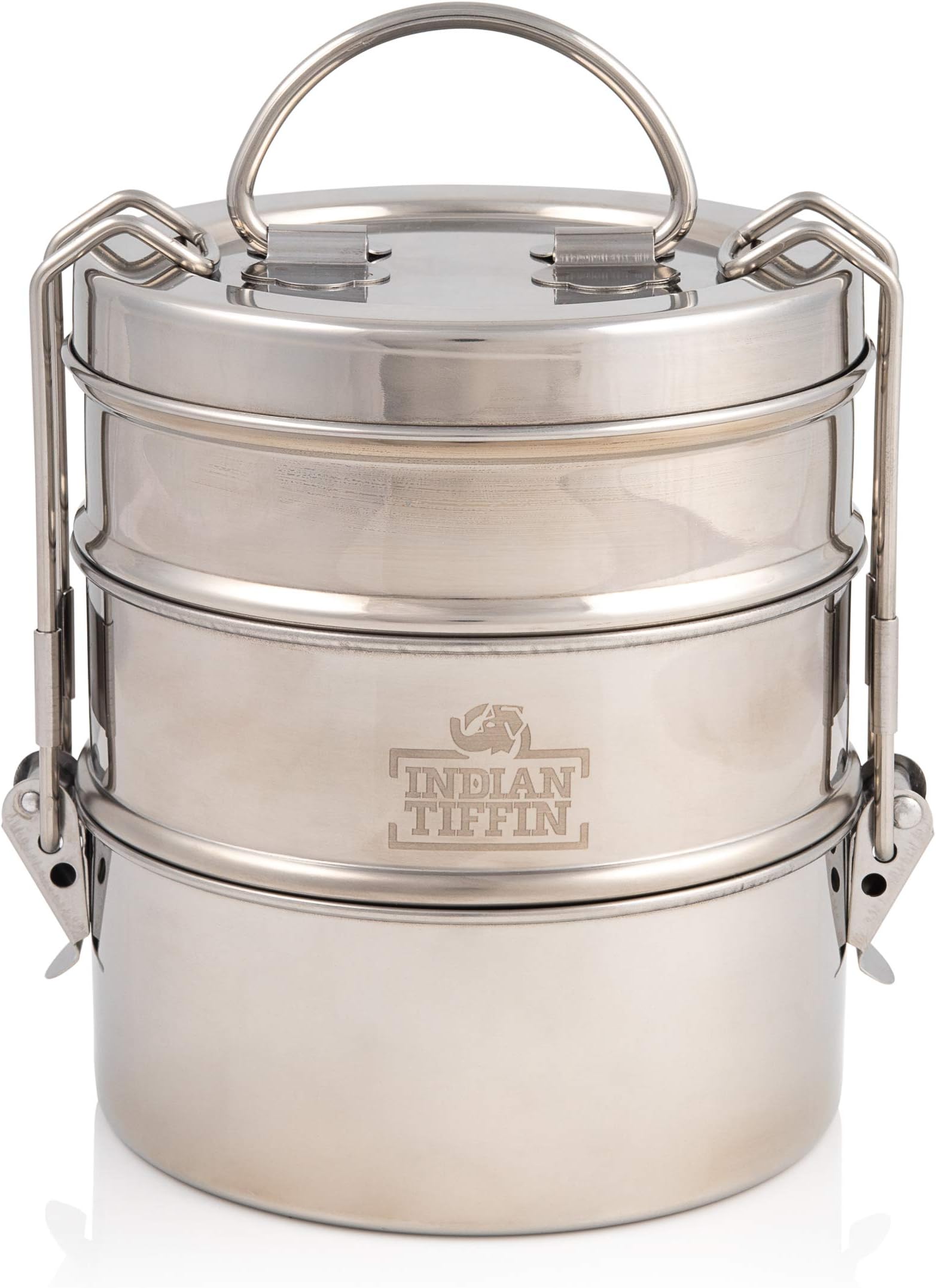 Indian-Tiffin 3 Tier Stainless Steel Large Tiffin Lunch Box