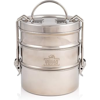 3-Animal Stainless Steel Indian Tiffin Medium