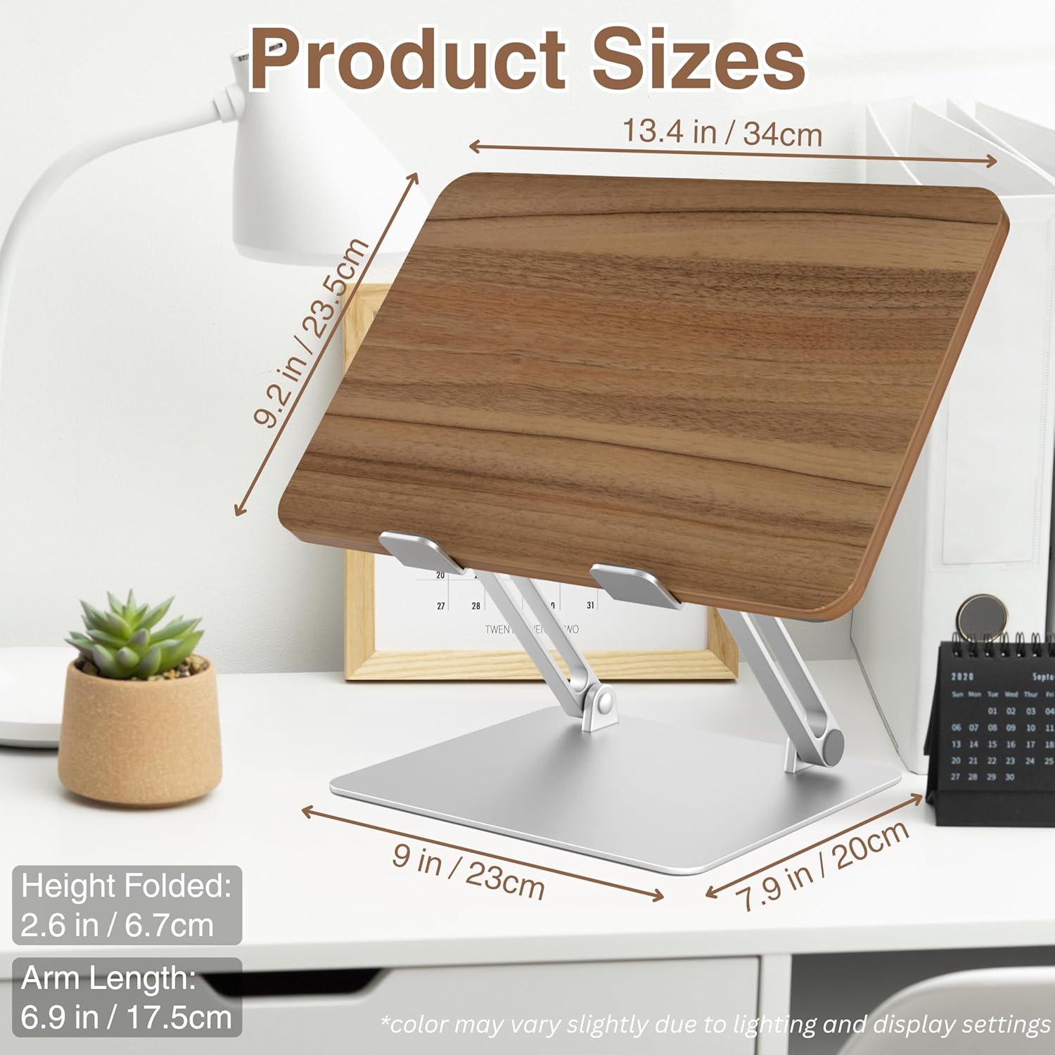 AVARO Adjustable Laptop Stand – Ergonomic Laptop Stand with Customizable Height & Angle, Robust Design Laptop Riser for Desk, Portable, Foldable & Durable Computer Stand for Home or Office Use