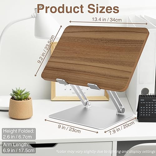 Miniatura 5 de AVARO Soporte ajustable para computadora portátil elevador ergonómico para laptop con altura y ángulo personalizables, portátil, plegable y