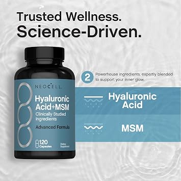 NeoCell Hyaluronic Acid with MSM 1000mg | 120 Capsules