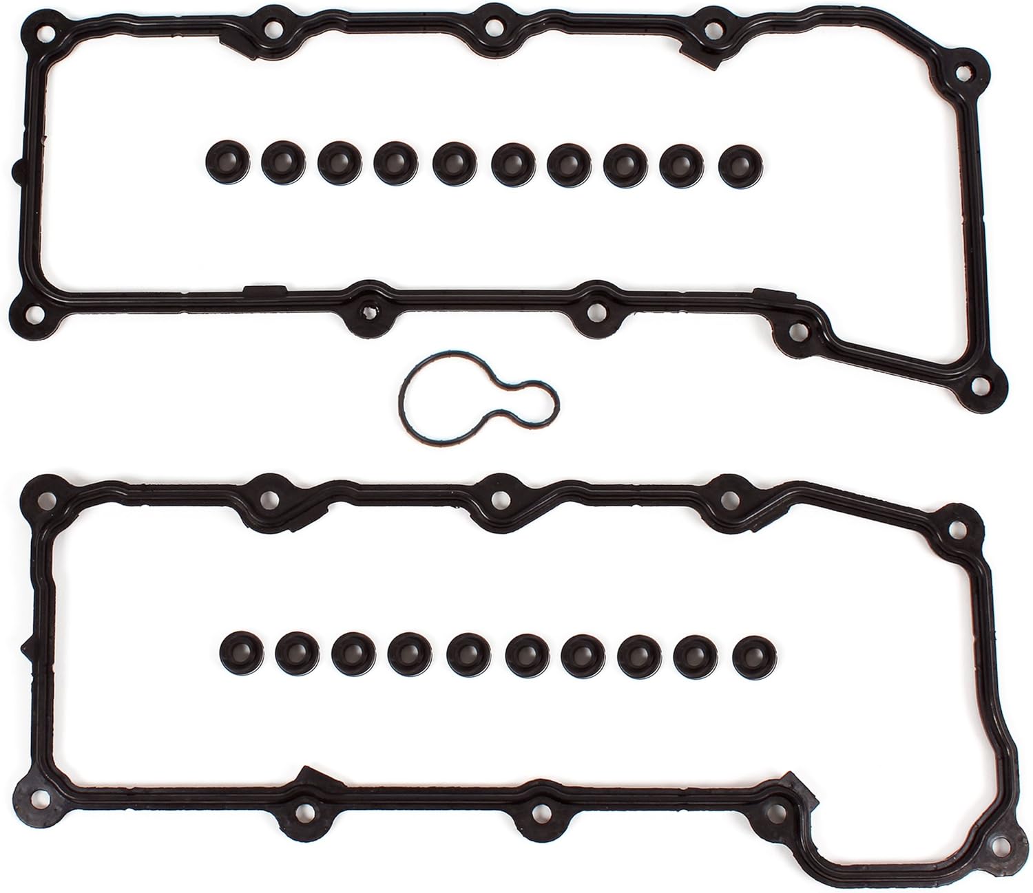 CNS Engine Valve Cover Gasket Set (w/Grommets) Compatible with 02-05 Dodge/Jeep 3.7L (3704cc/226ci) SOHC V6 12V