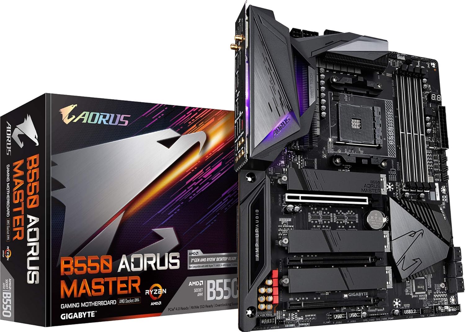 Gigabyte AMD B550 Aorus Master Socket AM4 ATX DDR4-SDRAM Motherboard