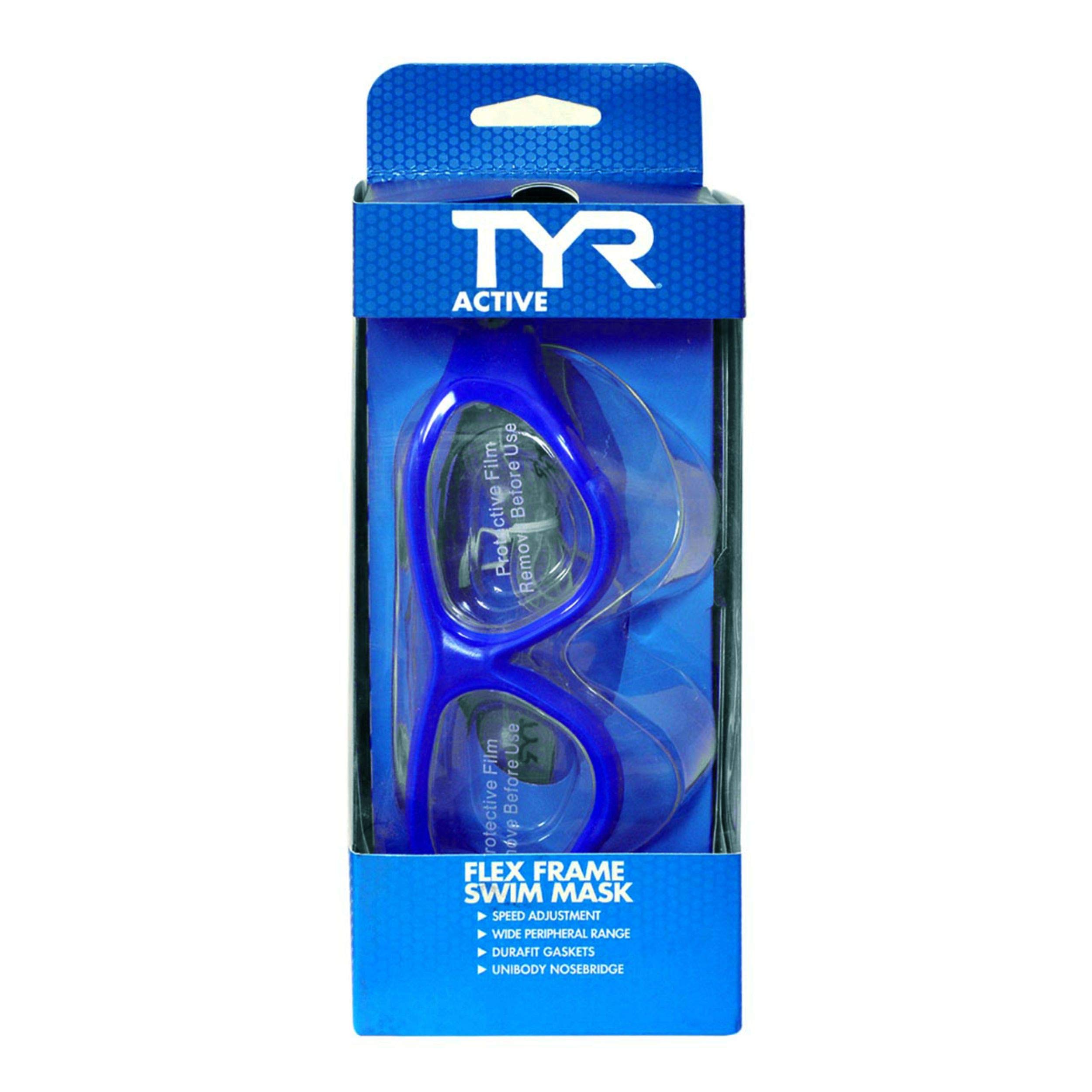 TYR Flex Frame Swim Mask Swim Goggles (Blue) 2