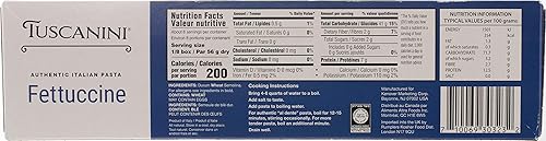 Miniatura 2 de Tuscanini Auténticos fideos italianos de pasta fettuccine de 16 onzas (paquete de 4) hechos con trigo duro de primera calidad