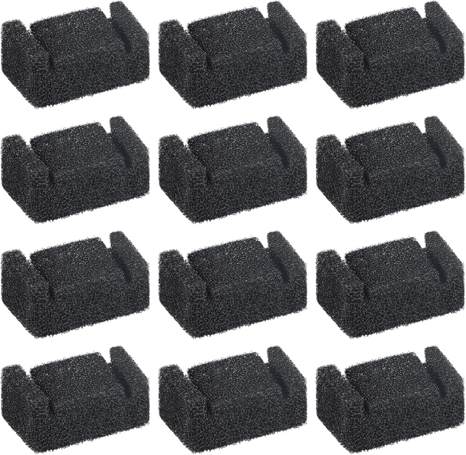 12 Pieces Fountain Foam Filter Replacement Sponge for Cat Water Dispenser - 85oz/2.5L Automatic Drinking System