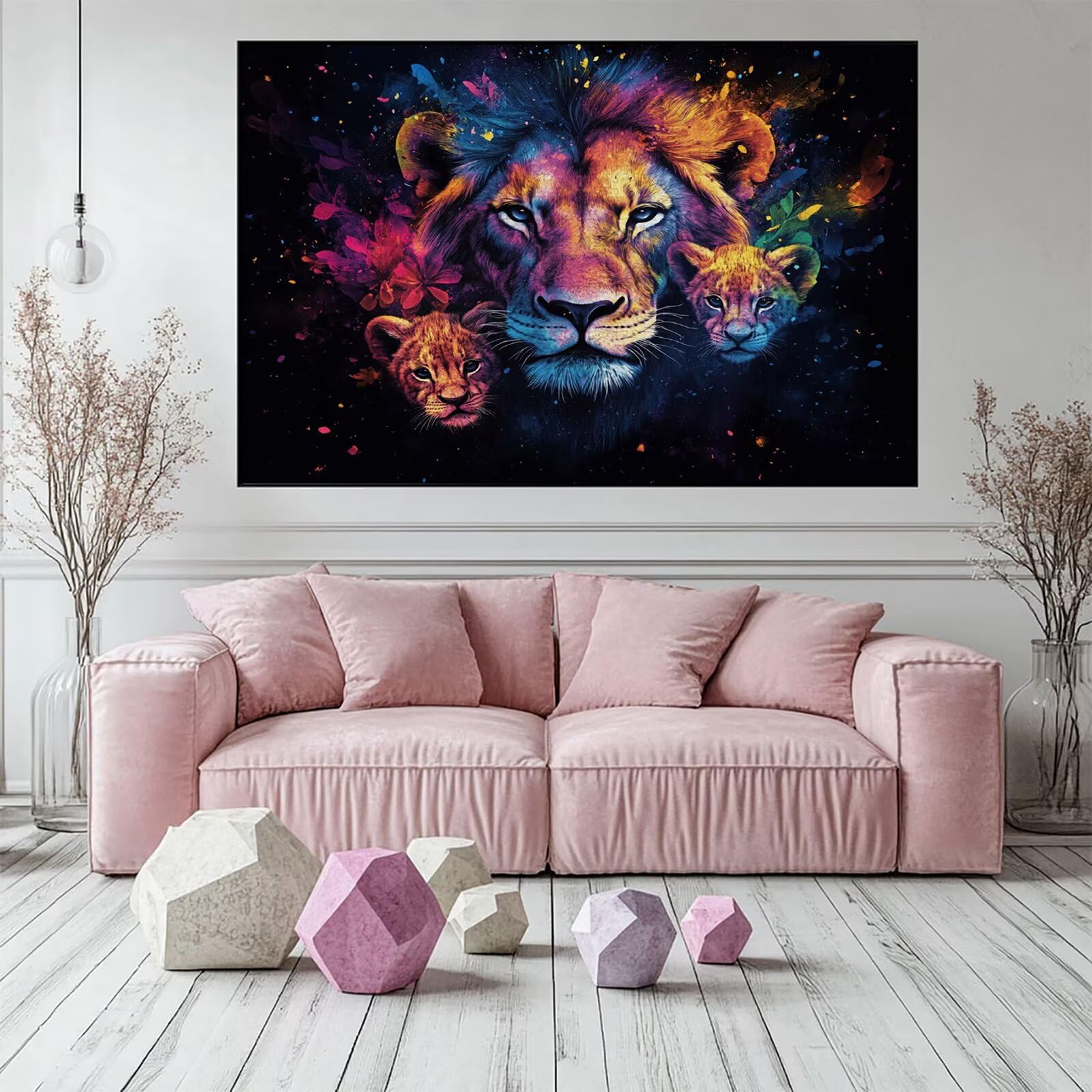 Puzzle 3000 elementów abstrakcyjne puzzle dla dorosłych lew 122 x 81 cm unikalne rzemiosło klasyczne 3D drewniana układanka do rodzinnych gier biznesowych, układanka zrób to sam do dekoracji ścian
