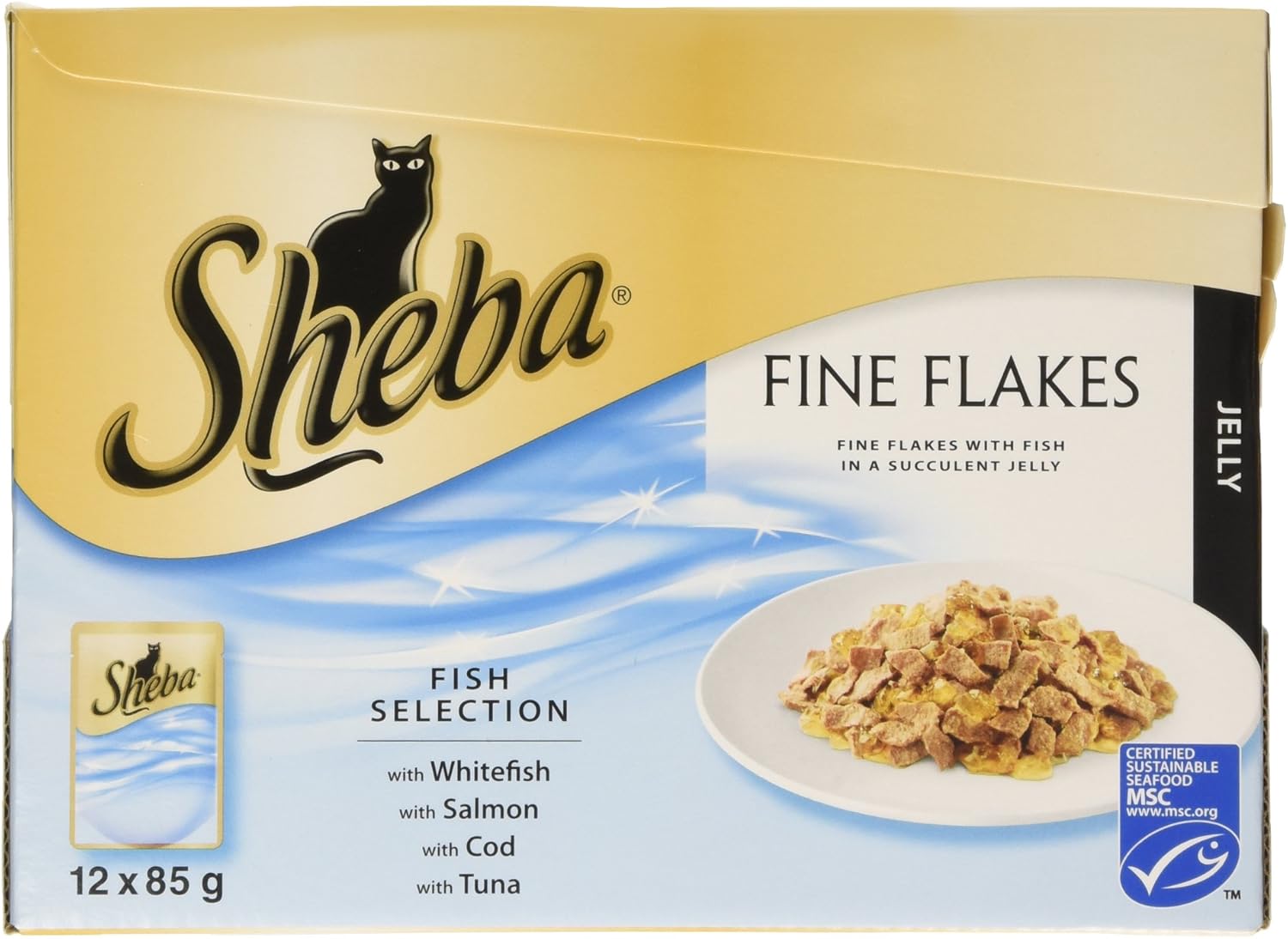 Sheba Fine Flakes in Jelly Fish Collection Wet cat food pouches for