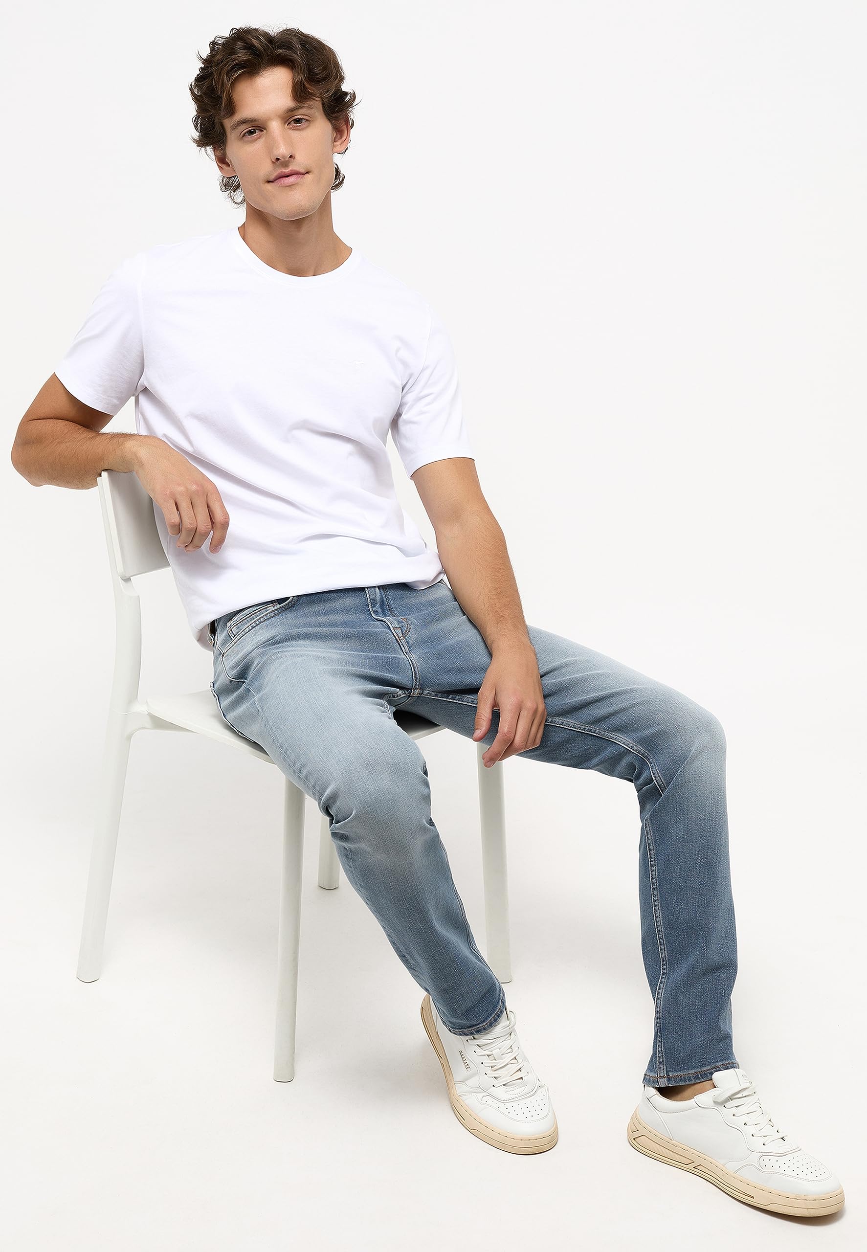 MUSTANG Herren Jeans Vegas - Slim Fit - Blau - Light Blue Denim W28-W38 Stretch, Größe:30W / 30L, Farbvariante:Light Blue Denim 583